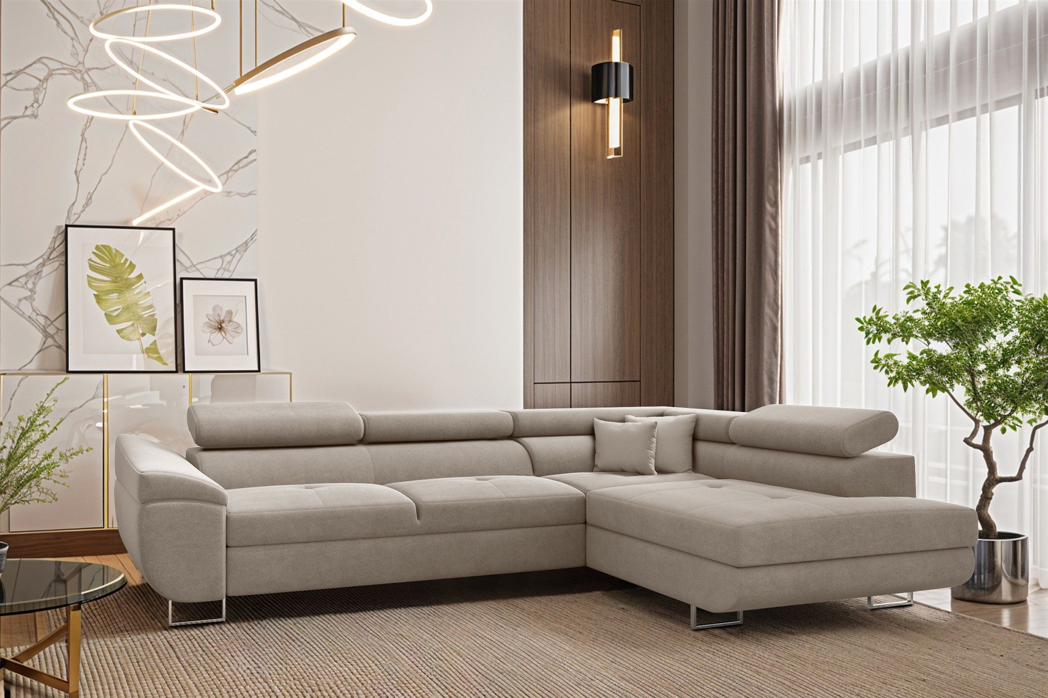 Fun Möbel Ecksofa Schlafsofa Sofa CARMELO günstig online kaufen