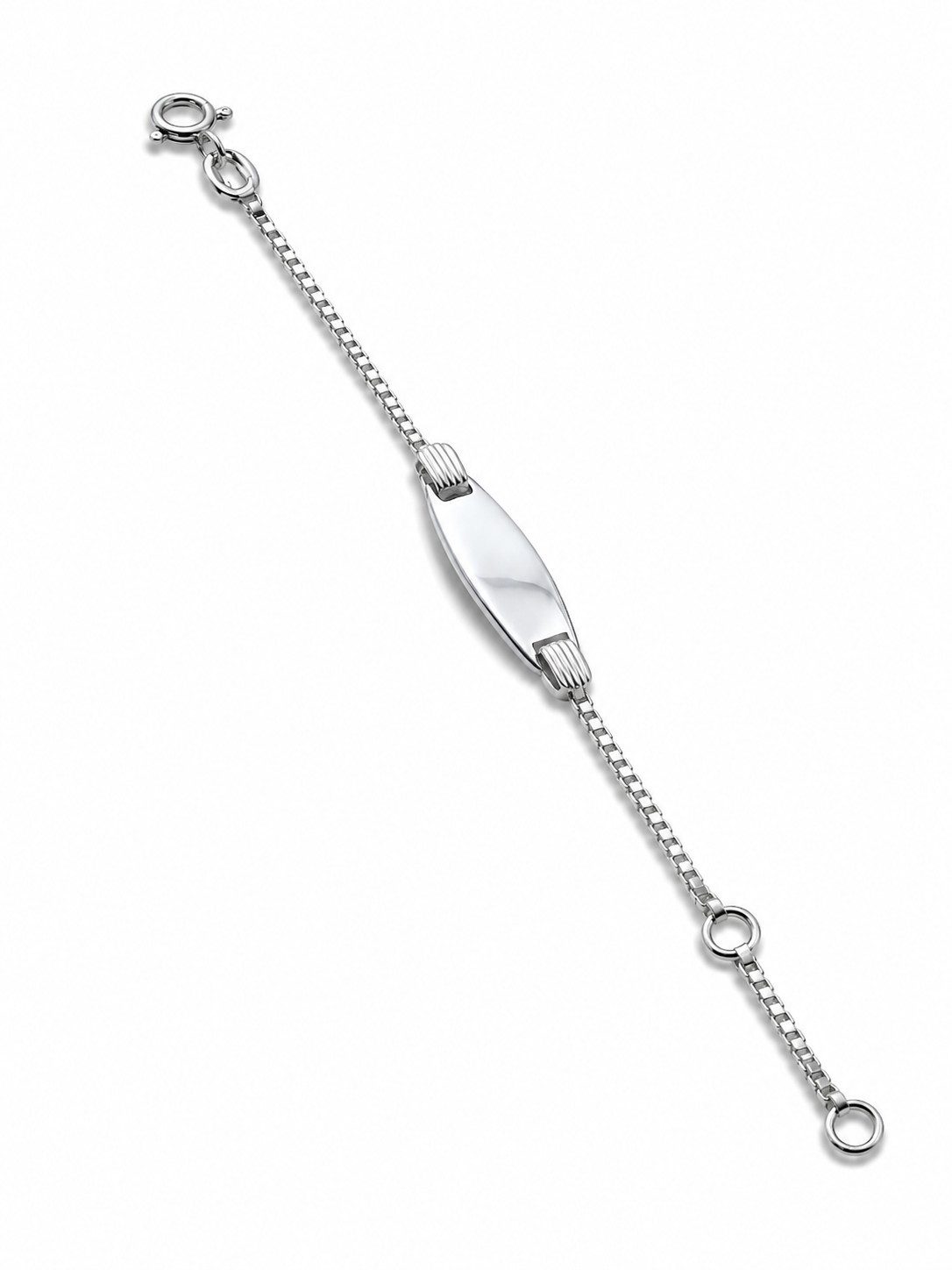 Karisma Schmuck Silberarmband Kinder ID-Armband Silber 925 Gravur-Armband, Taufarmband Baby & Kleinkind, längenverstellbar (11-13 cm)