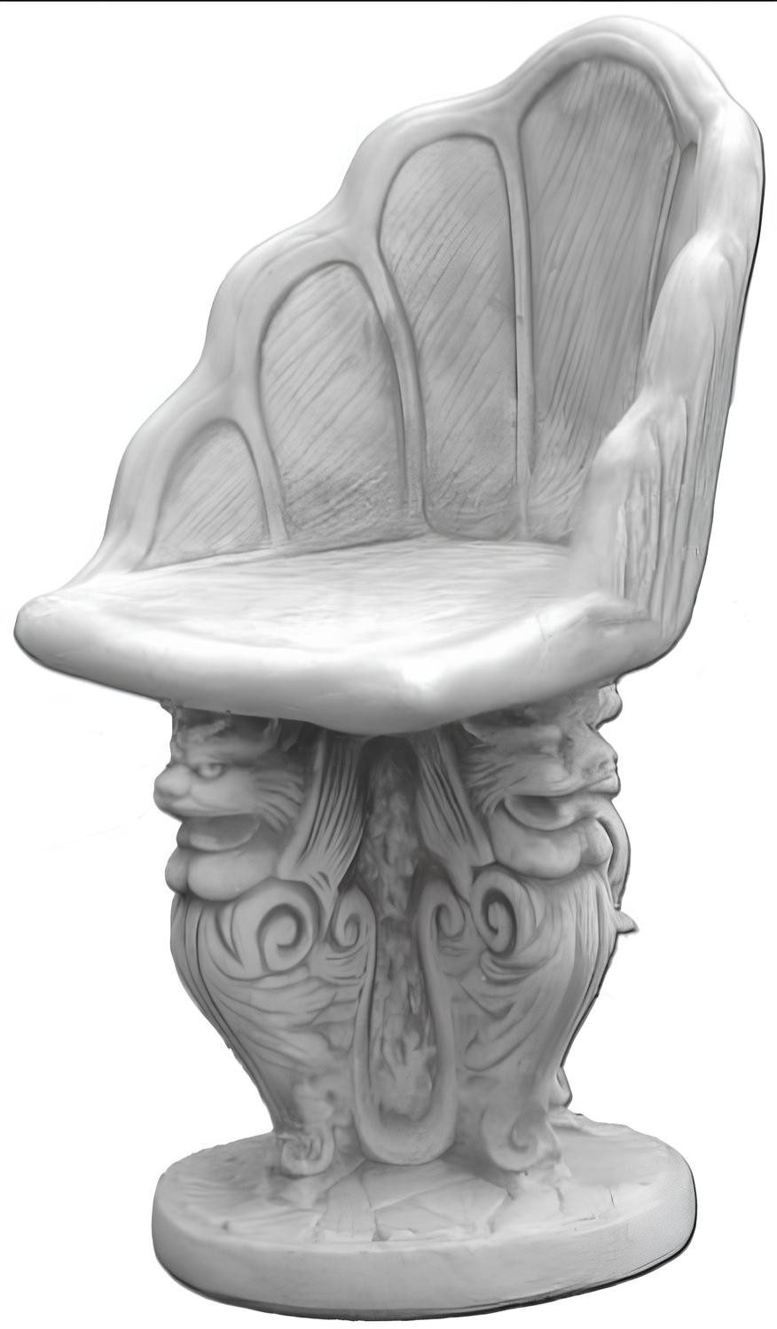 JVmoebel Gartenstuhl Antik Stil Stein Bank Garten Terrase Edler Design Thron Terrase (1 St), Made in Europa