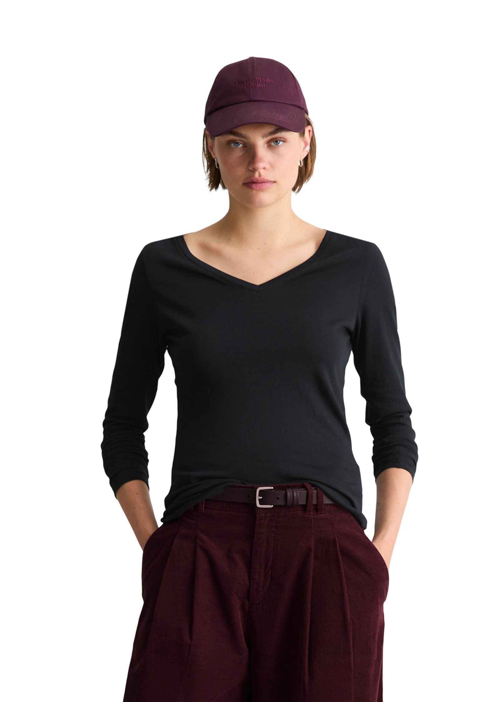 Marc O'Polo DENIM Langarmshirt aus Loose Knit Jersey