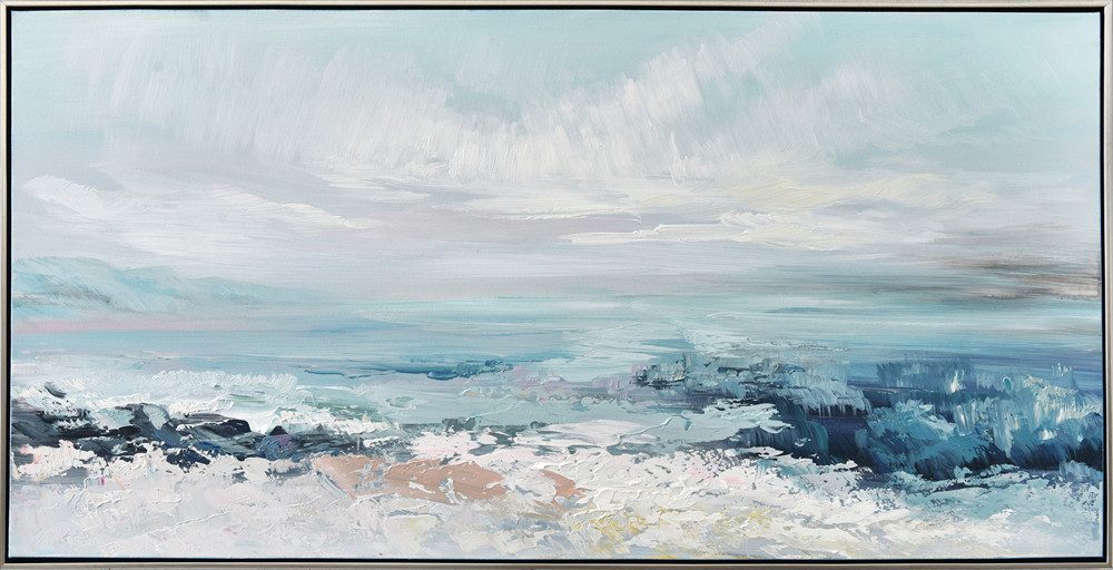 ArtUniverse Gemälde Blick auf's Meer 72 x 142 cm, Naturmotiv