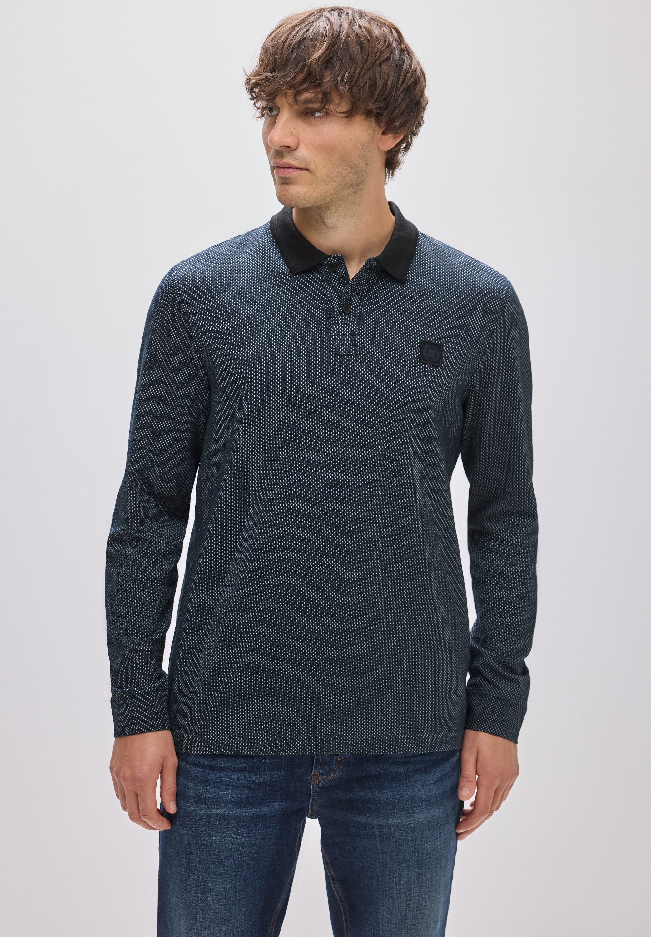 STREET ONE MEN Poloshirt aus Baumwolle mit Stretchante günstig online kaufen