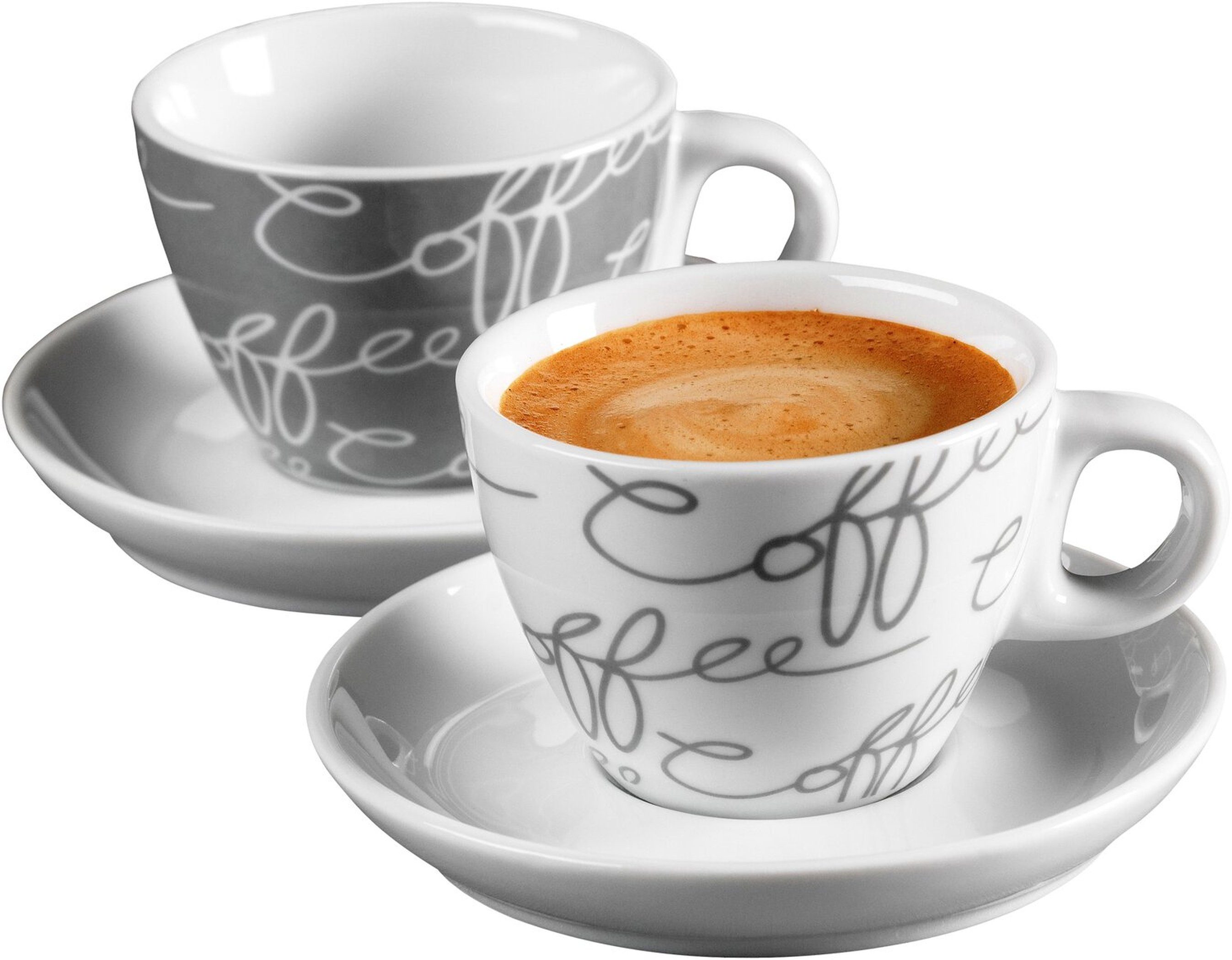 Ritzenhoff & Breker Espressotasse Cornello grau Espressotasse 80ml, Porzellan