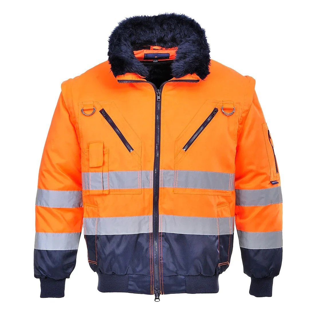 Portwest Pilotenjacke Portwest Hi-Vis Warnschutz 3-in-1 Pilotjacke PJ50