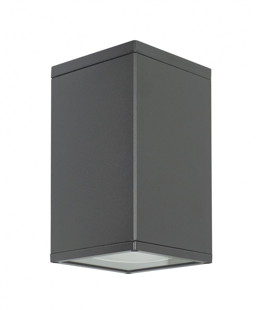 Licht-Erlebnisse Außen-Deckenleuchte ONTARIO, ohne Leuchtmittel, Außenleuchte IP54 Anthrazit E27 Glas Metall Modern Außenlampe Hof