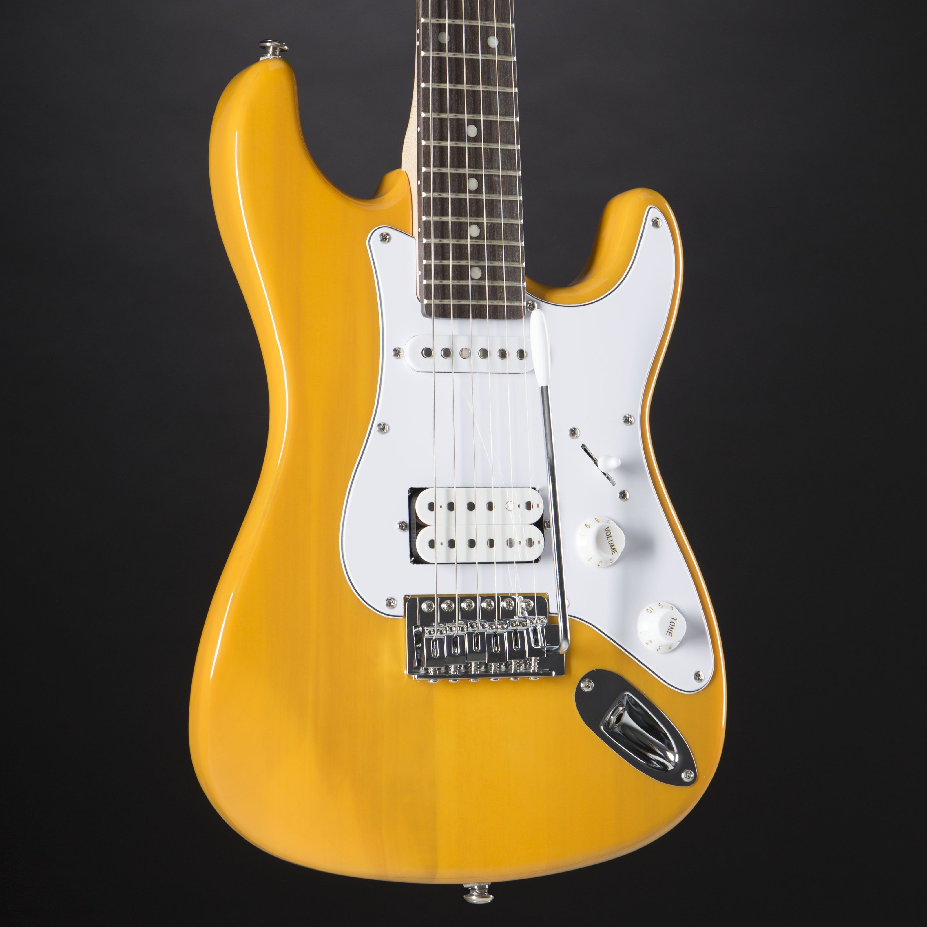 J & D E-Gitarre, ST-MINI BB E-Gitarre 3/4 elektrische Gitarre für Anfänger mit Single Coil und Humbucker Tonabnehmer Electric Guitar in Gelb, E-Gitarren, ST-Modelle, E-Gitarre, 3/4 elektrische Gitarre, Anfänger Gitarre