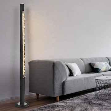 Globo LED Stehlampe, LED-Leuchtmittel fest verbaut, Stehlampe Wohnzimmer dimmbar Stehleuchte Holz LED