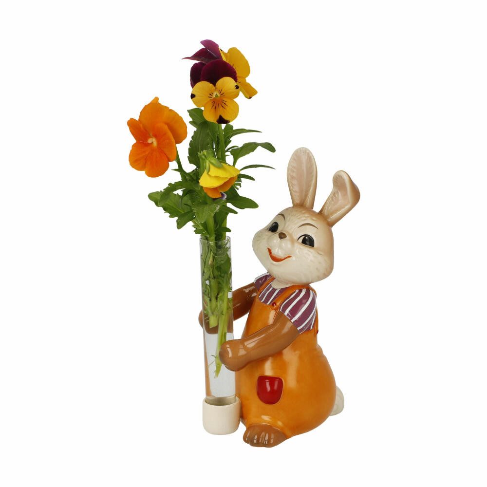 Goebel Osterfigur Hase mit Vase Blütentraum