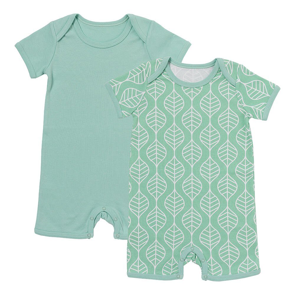 Schlummersack Strampler Bio Baby-Strampler kurzarm 2er-Pack OEKO-TEX zertifiziert