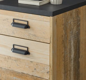 Furn.Design Sideboard Stove (Kommode in Used Wood, Breite 200 cm, 6 Schubladen), mit Schiebetüren, Soft-Close