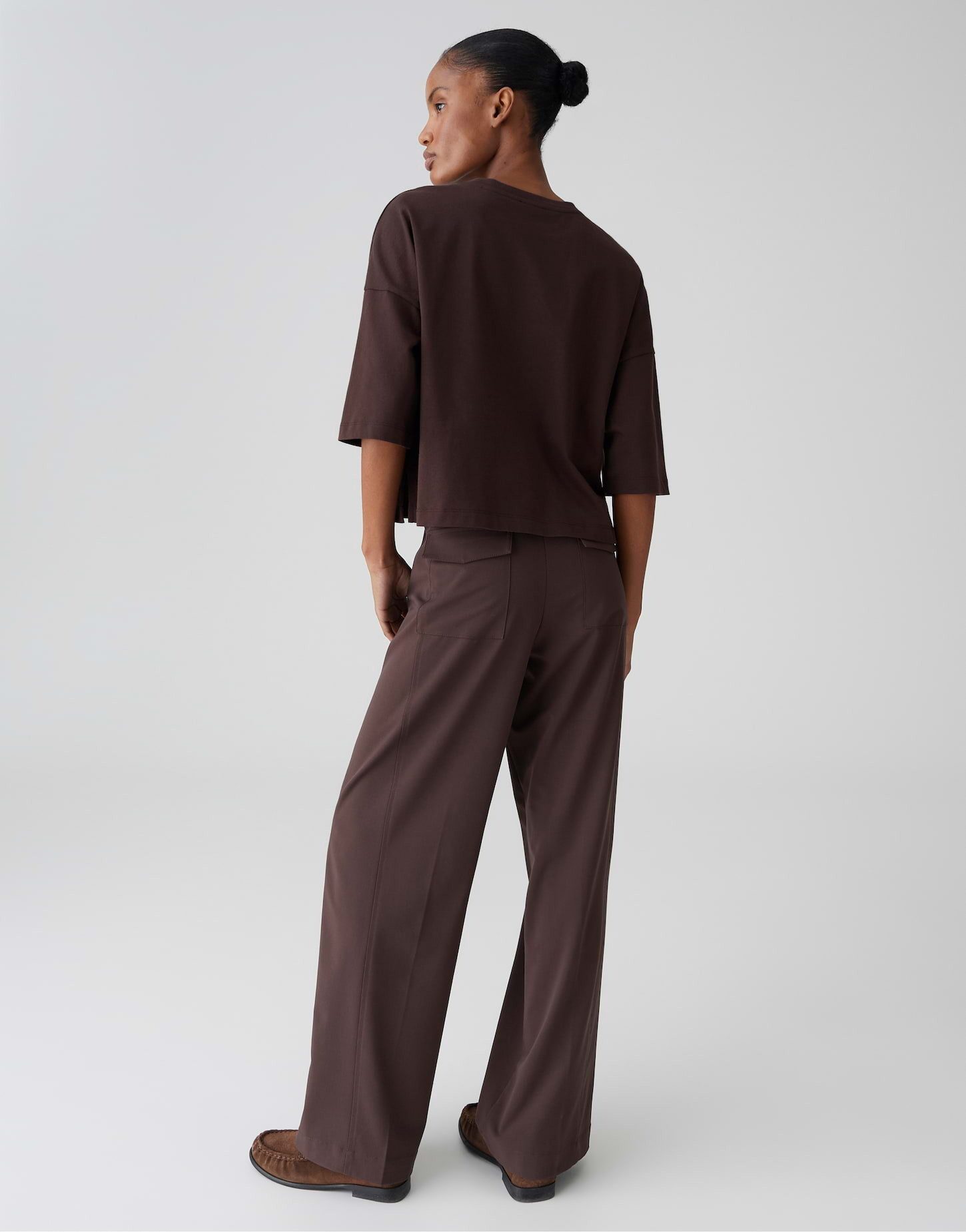 OPUS T-Shirt Boxy T-Shirt aus reinem Baumwolljersey Oversized Passform, Seitenschlitze für lässigen Look