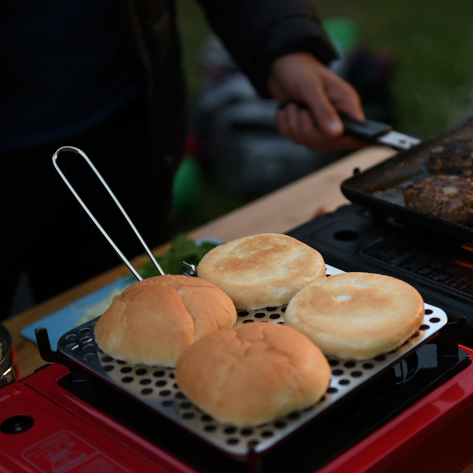 Go System Gaskocher Camping & Outdoor Toaster, Für Gas & Benzin Kocher Faltbar Edelstahl