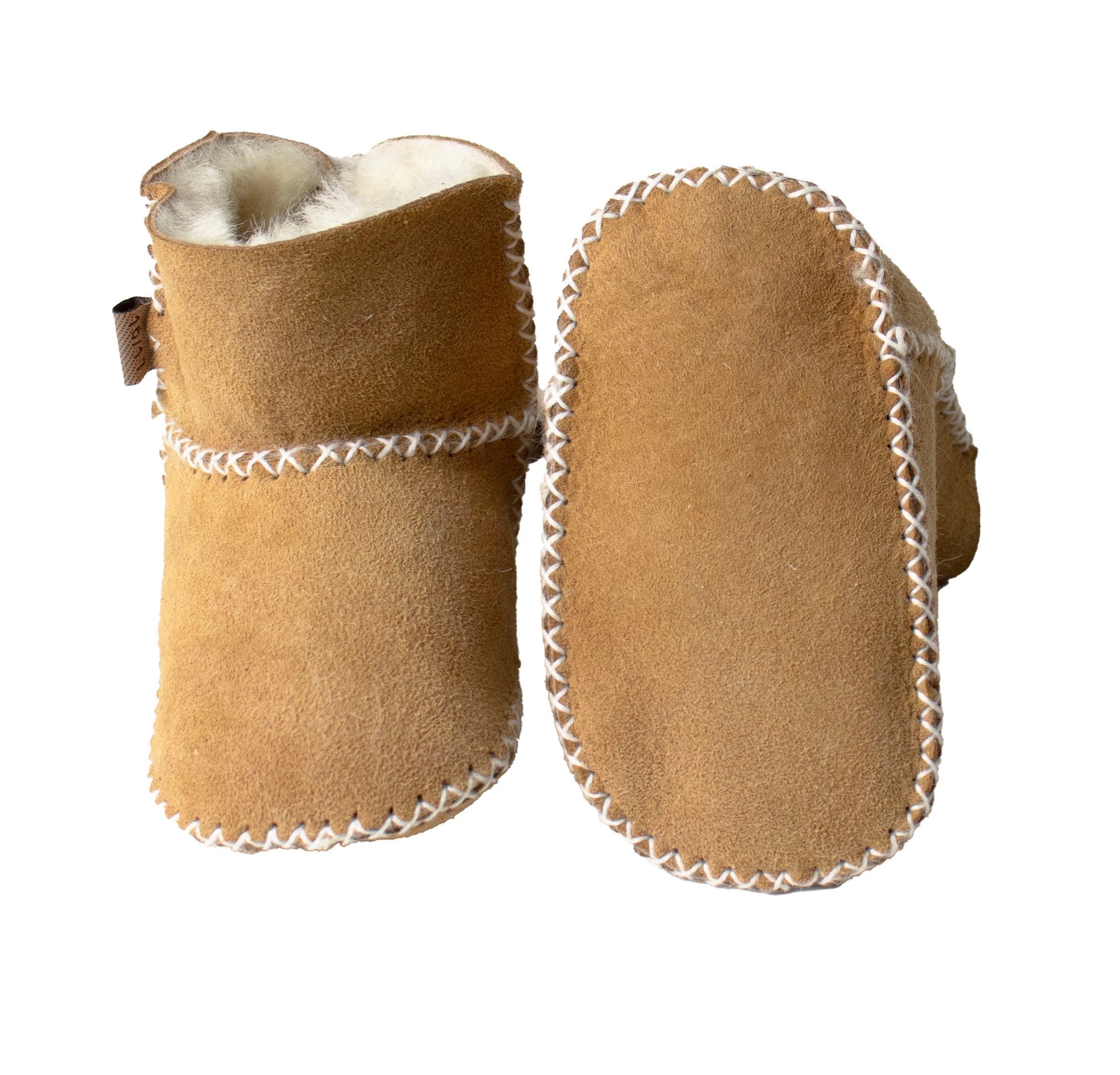 Reissner Lammfelle Baby Booties Modell PARIS aus Merino Lammfell mit Fersenverschluss Babystiefel – Bild 4 von 5