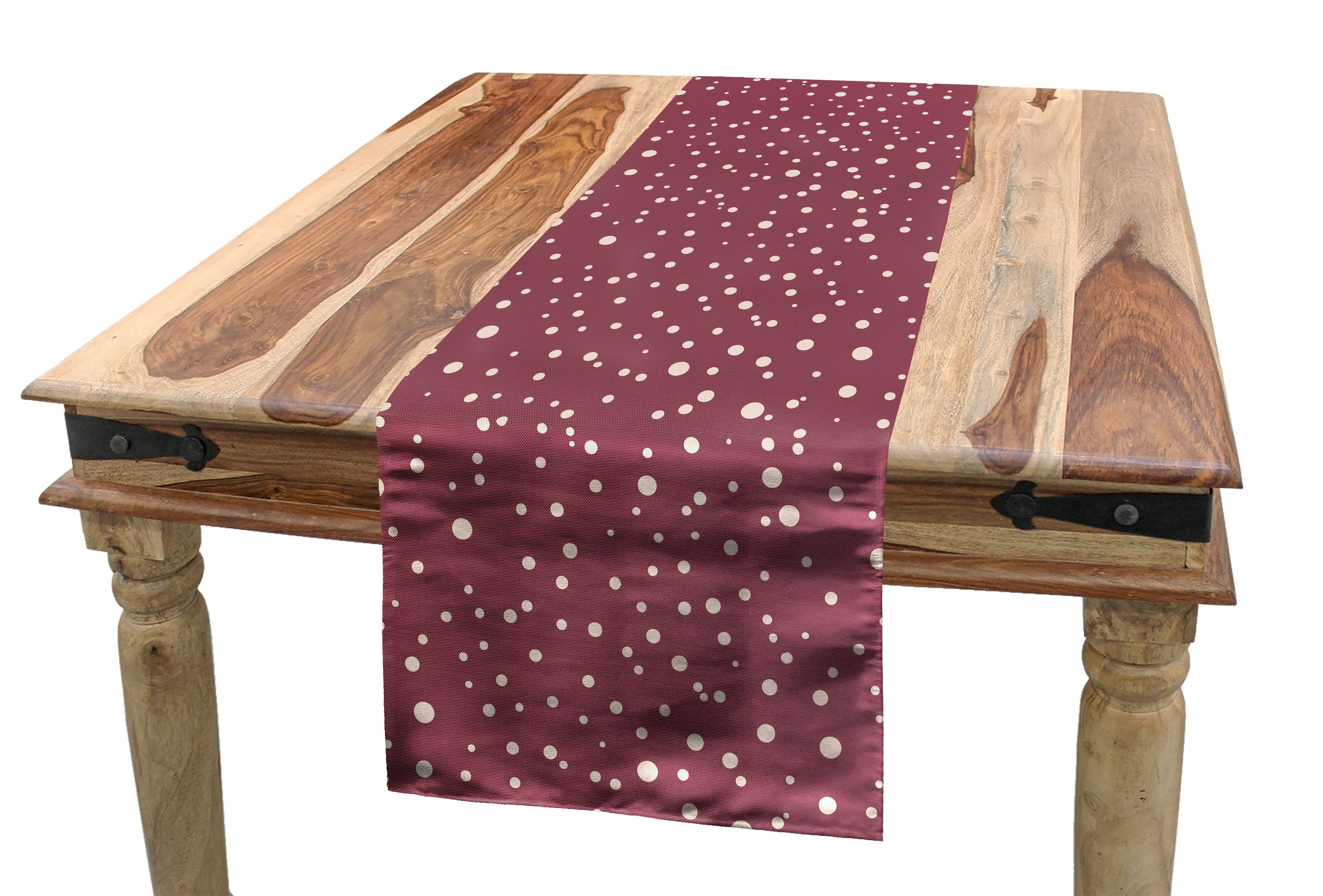 Abakuhaus Tischläufer, Rechteckiger Abstrakt Dekorativer Küche Tischläufer Angeordnet Esszimmer Dots Chaotisch