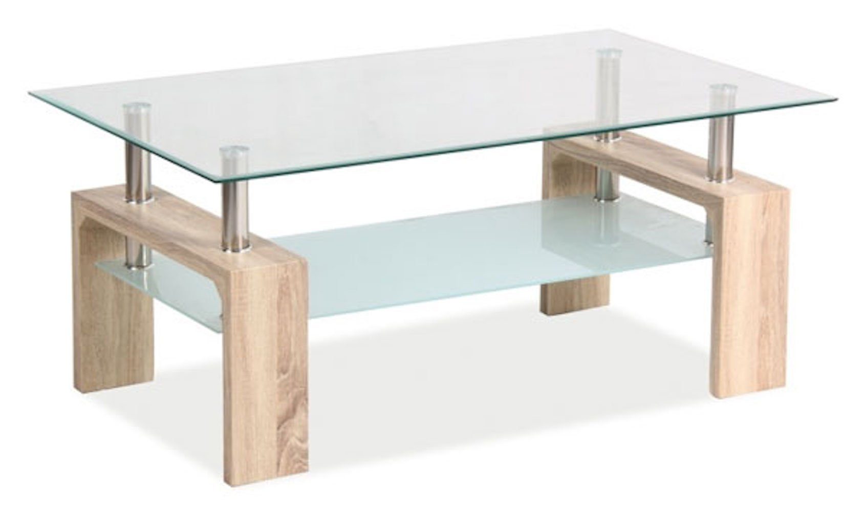 Feldmann-Wohnen Couchtisch Lisa Basic II, 100x60x55cm Sonoma Eiche