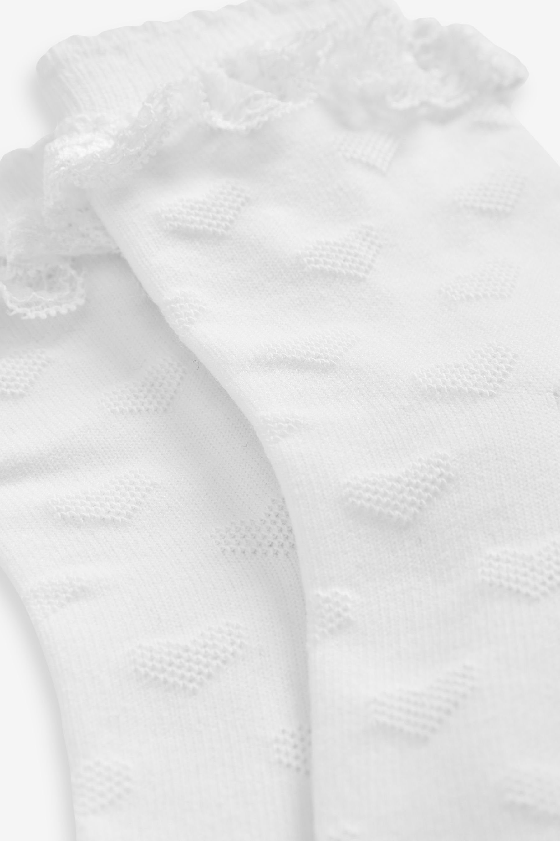 Next Kurzsocken Herz-Socken mit Baumwolle und Rüschen im 2er-Pack (2-Paar)