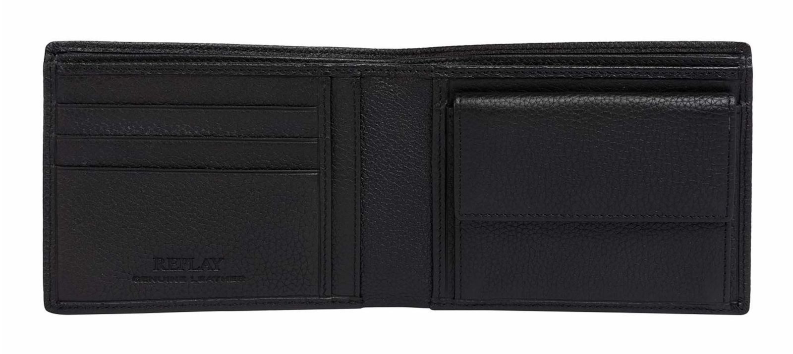 Replay Geldbörse Wallet, aus echtem Rindsleder mit RFID-Blocker Schutz