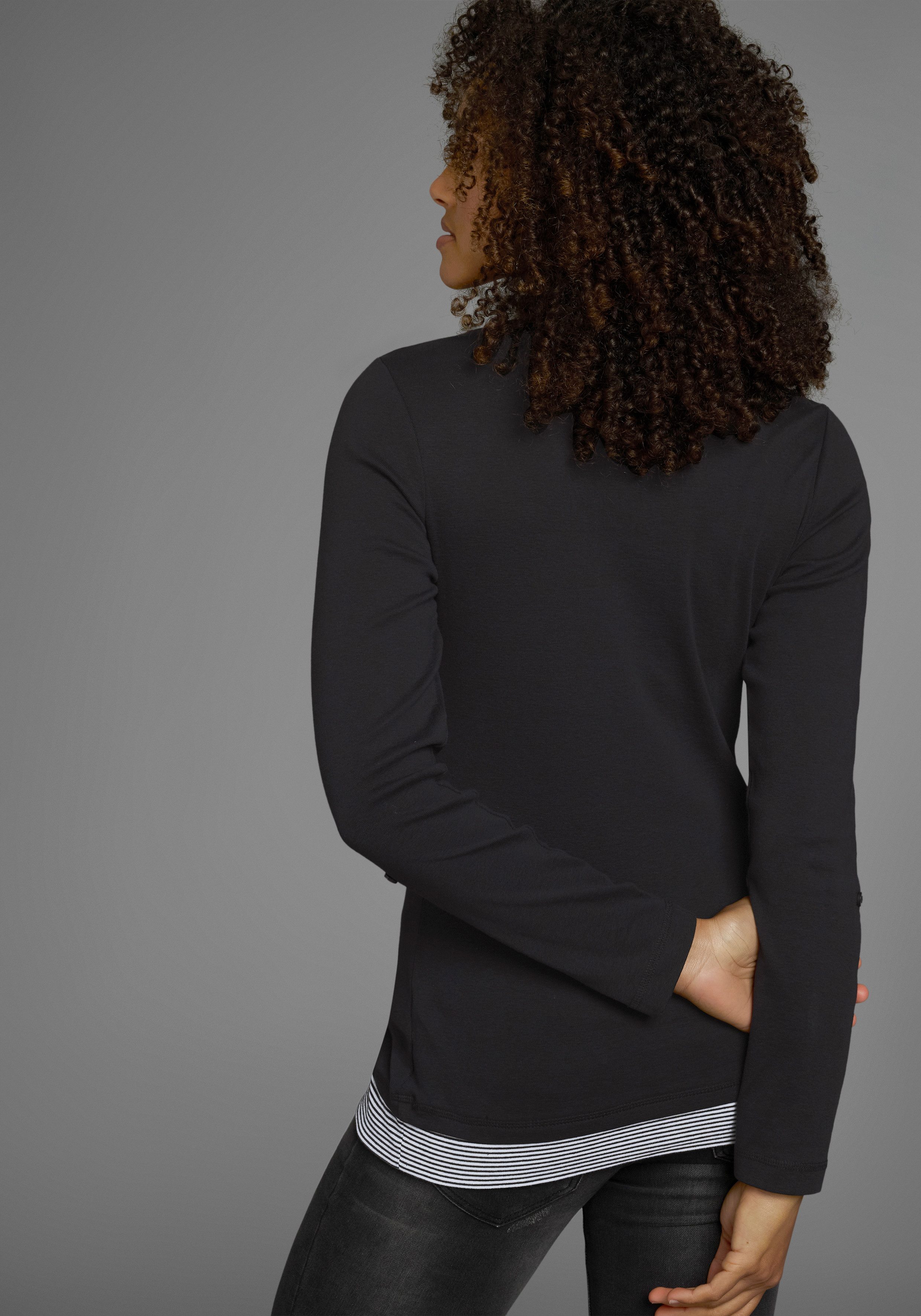 KangaROOS 2-in-1-Shirt Langarm, sehr figurbetont