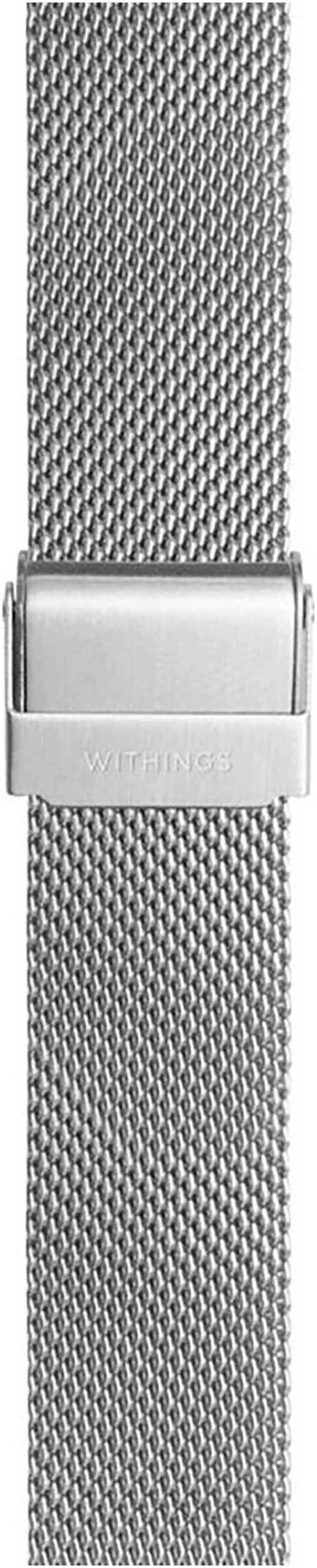 Withings Smartwatch-Armband Wristband Mesh Loop 18mm für ScanWatch/2 38mm und ScanWatch Light, Move, Steel HR 36mm - Material: Edelstahl und PVD-Beschichtung