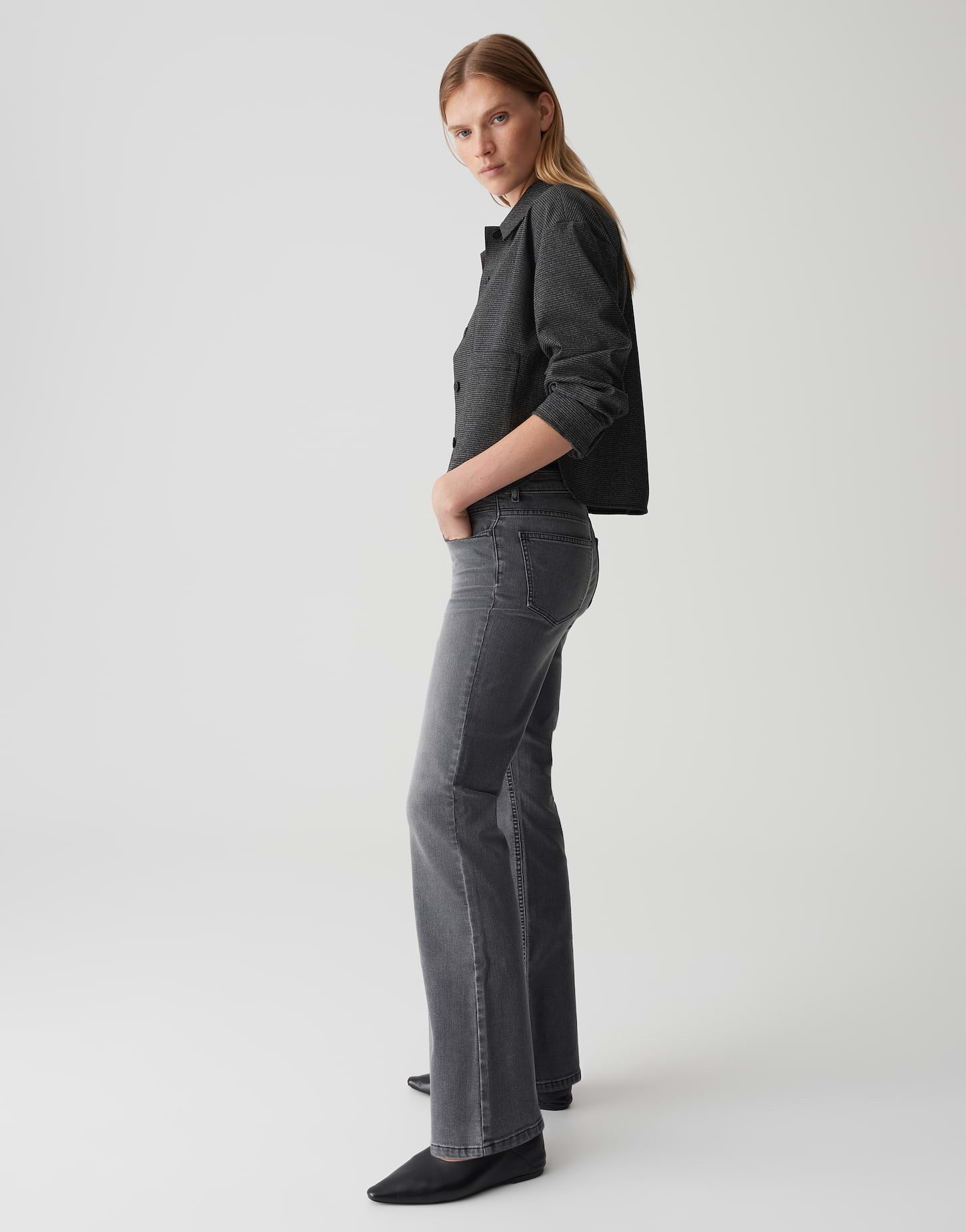OPUS PANTS 5-Pocket-Jeans ENJA HOPE aus BCI Cotton Low Rise Long, BCI Cotton, leichte Used-Effekte
