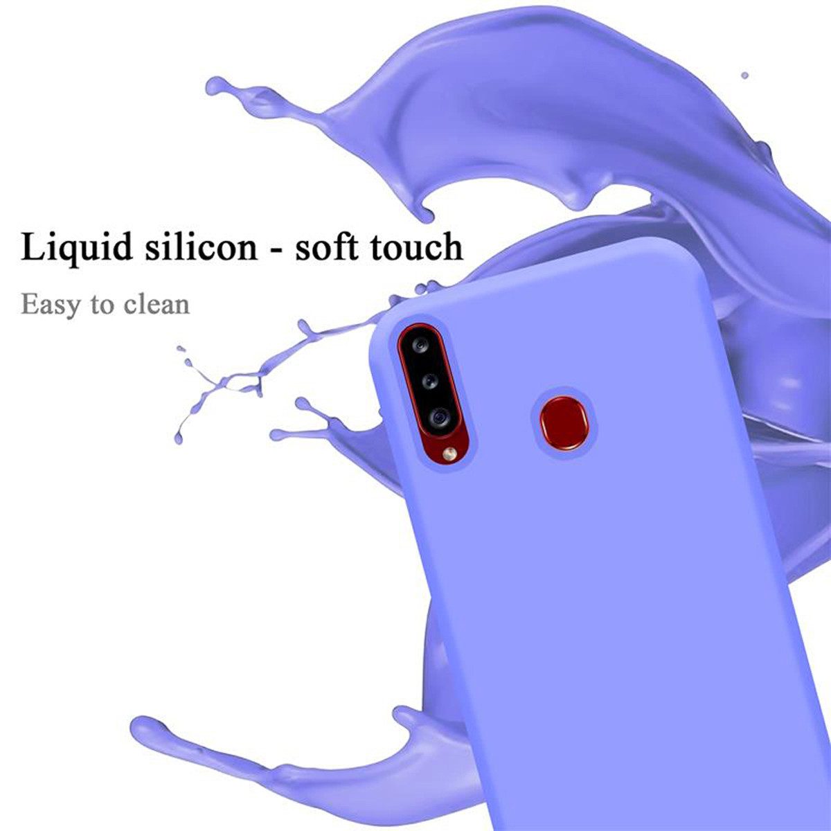 Cadorabo Handyhülle für Samsung Galaxy A20s Hülle Samsung Galaxy A20s, Flexible Hülle TPU Silikon Schutzhülle Back Cover Case