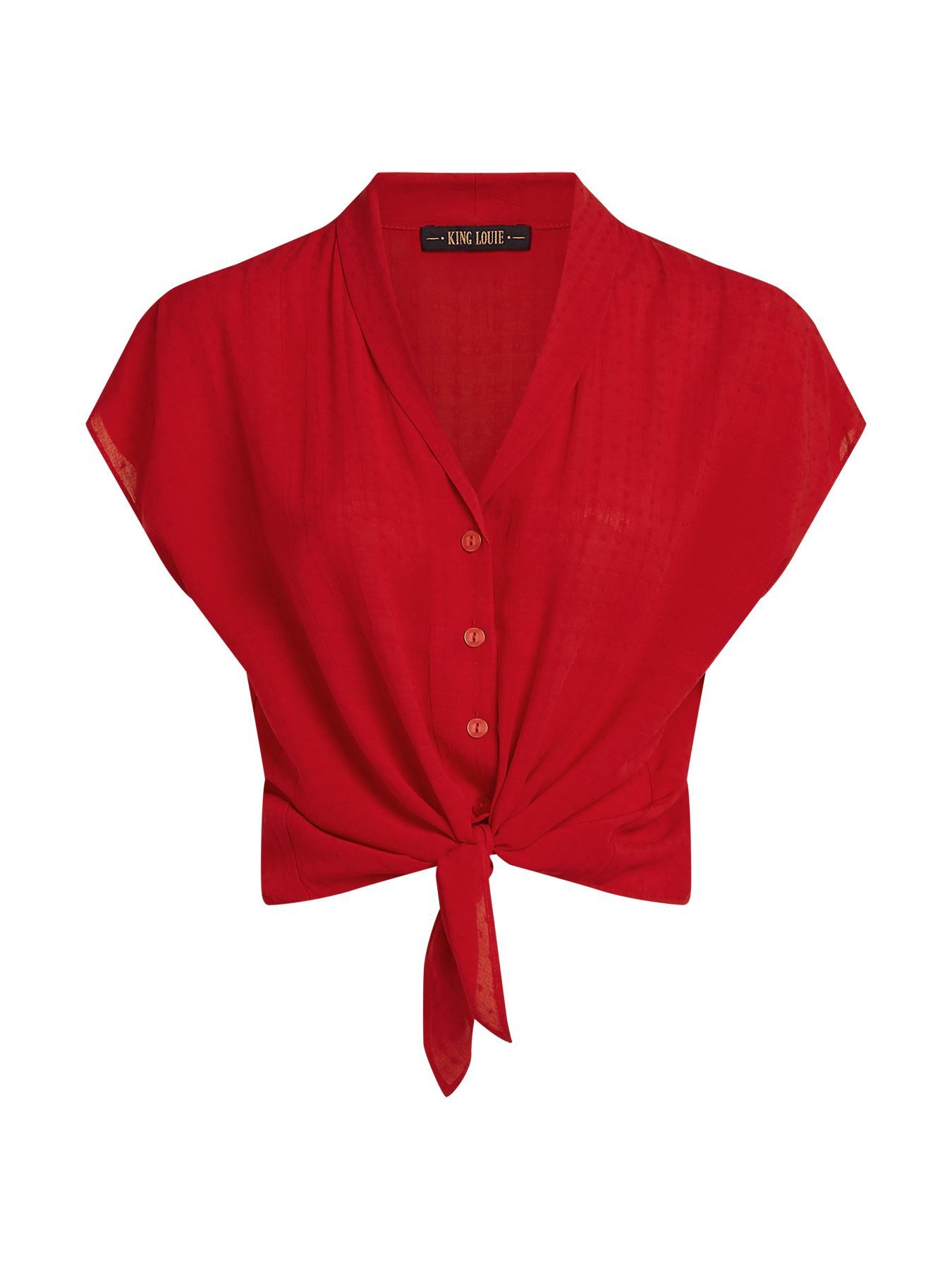 King Louie Kurzarmbluse Keeva Blouse Tortoise