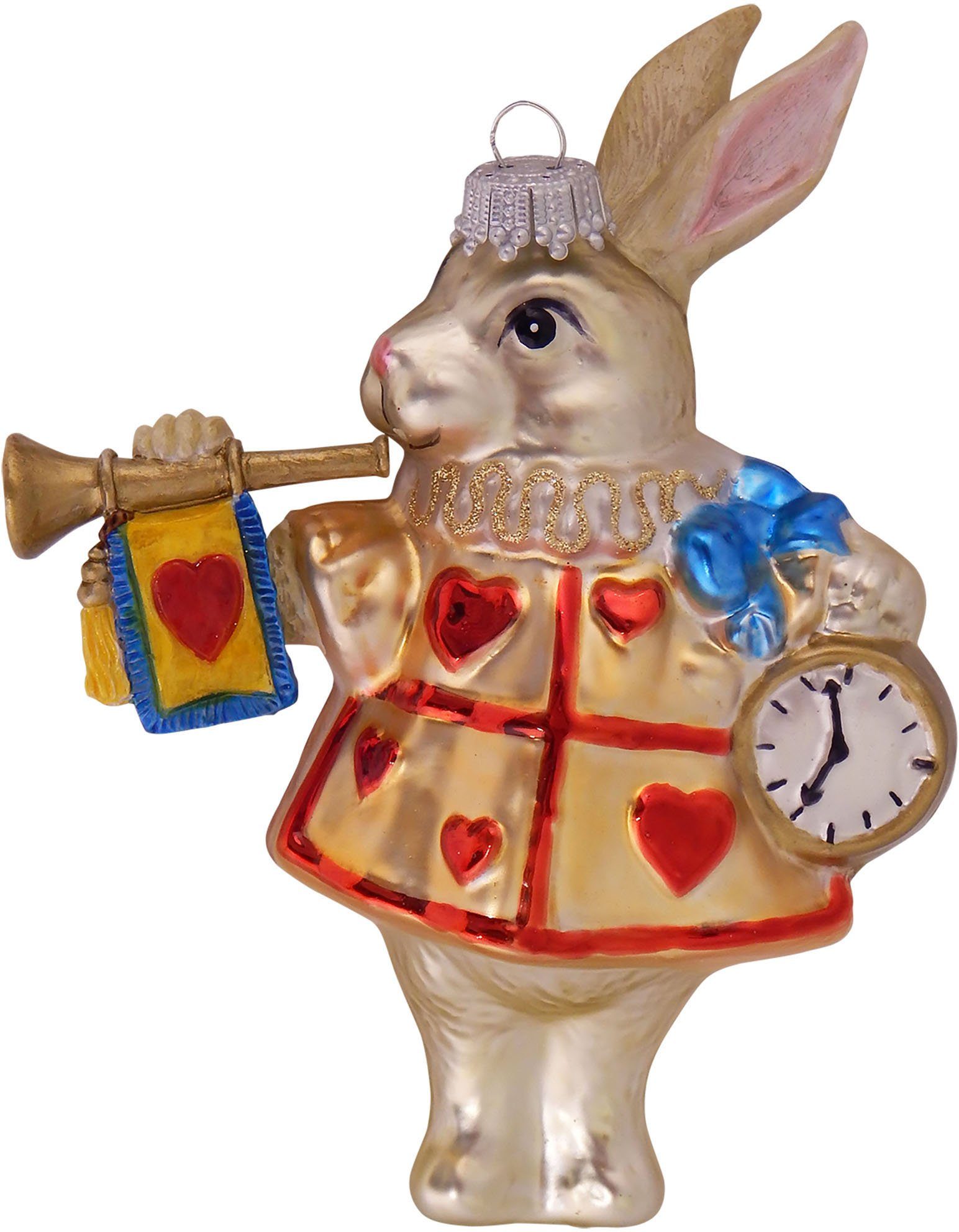 Krebs Glas Lauscha Christbaumschmuck CBK70208, Weihnachtsdeko, Christbaumschmuck (1-tlg), Kaninchen aus Glas