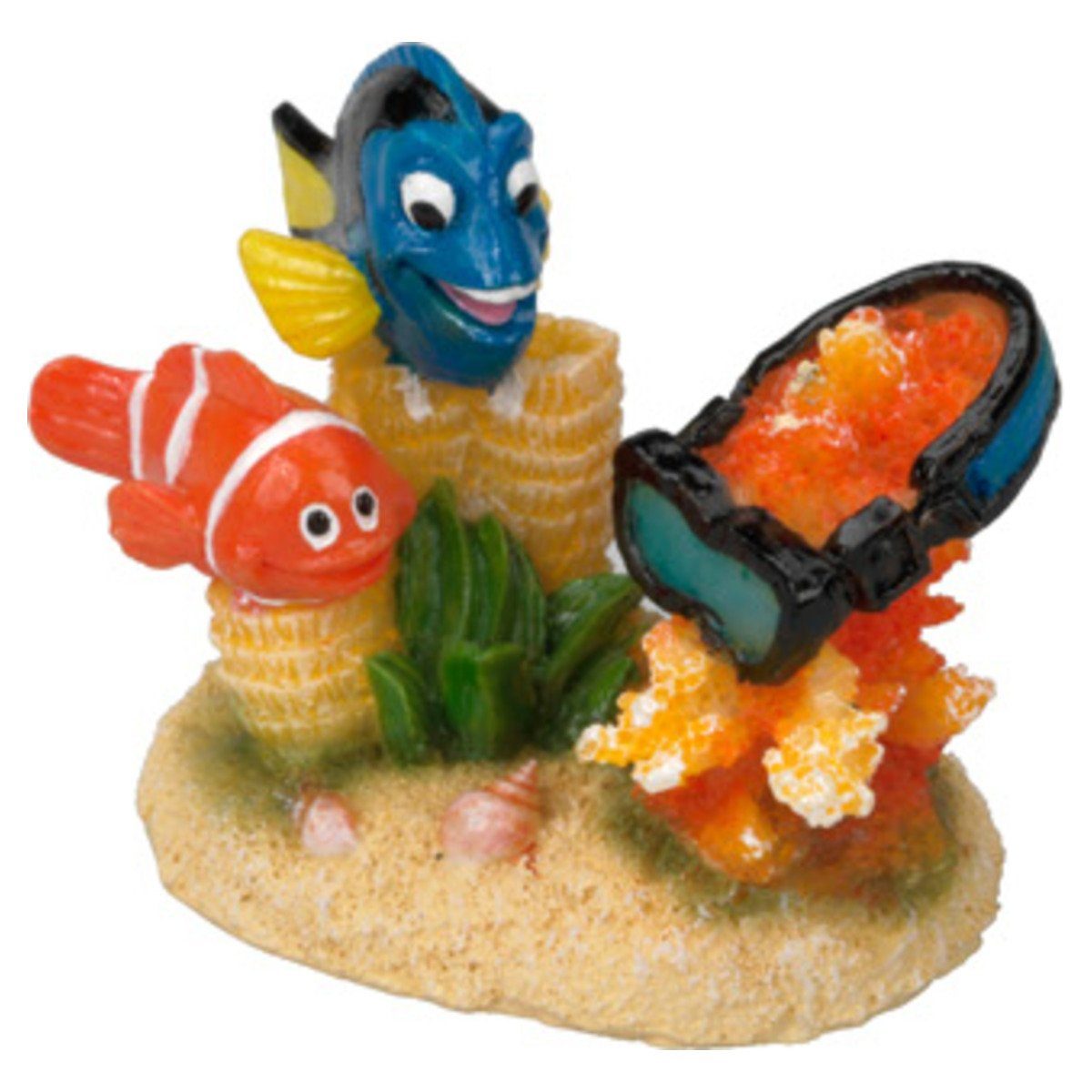 Aquariendeko Aquariumdekoration Clownfisch mit Paletten-Doktorfisch