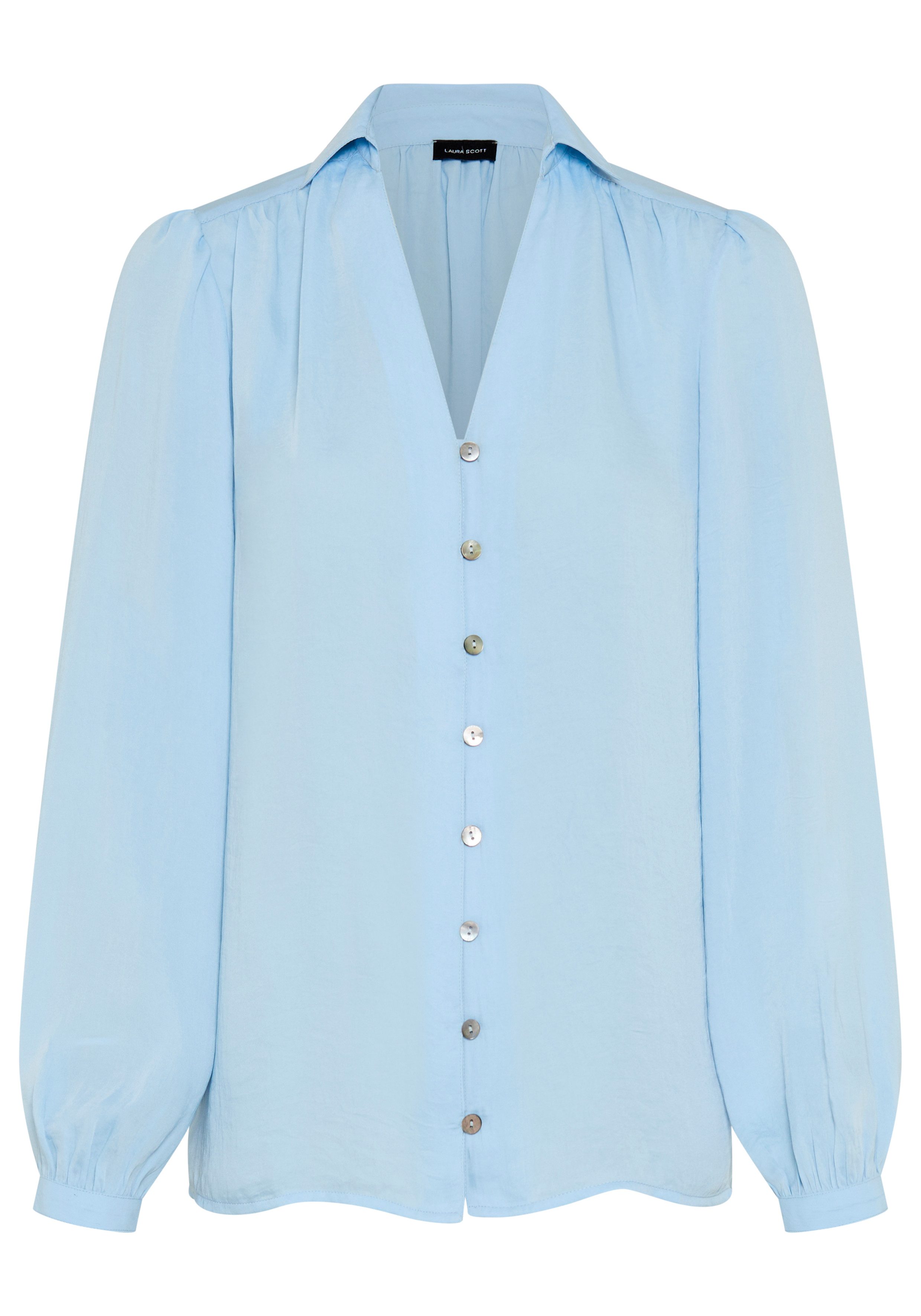 Laura Scott Klassische Bluse in crinkle Optik, für einen leichten Knitter-Effekt, bügelfrei – Bild 5 von 5