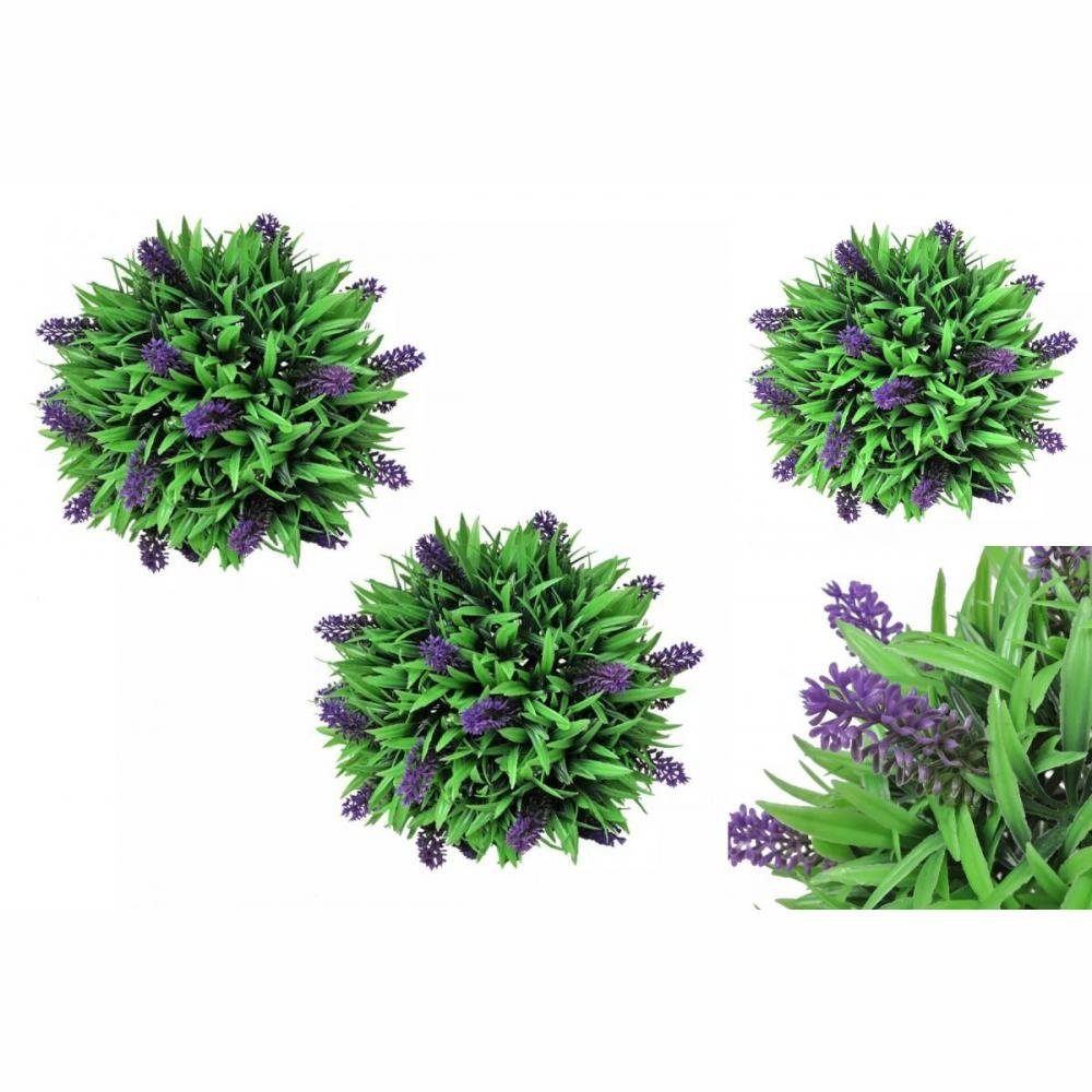 Künstliche Zimmerpflanze Buchsbaumkugel mit Lavendel 2 Stk Künstlich 28 cm Pflanze realistisch, vidaXL, Höhe 0 cm