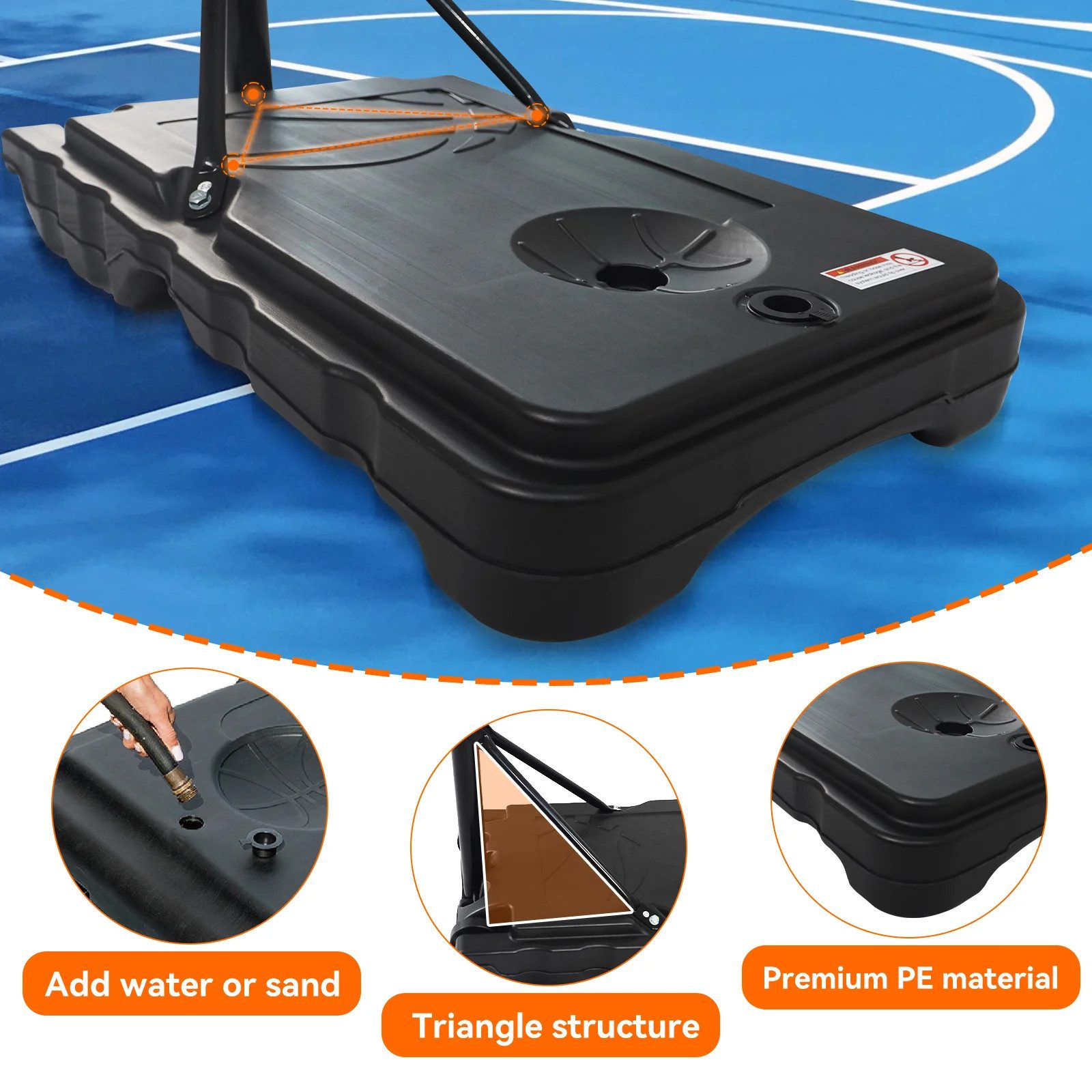COFI 1453 Basketballkorb 28-Zoll-Basketballkorb für Kinder Sport Spielzeug