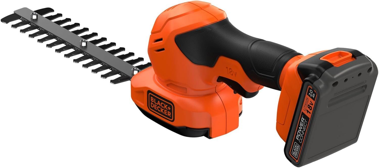 Black + Decker Akku-Grasschere Akku Gras- und Strauchscheren-Set (inkl. Akku, Ladegerät), (1 St)