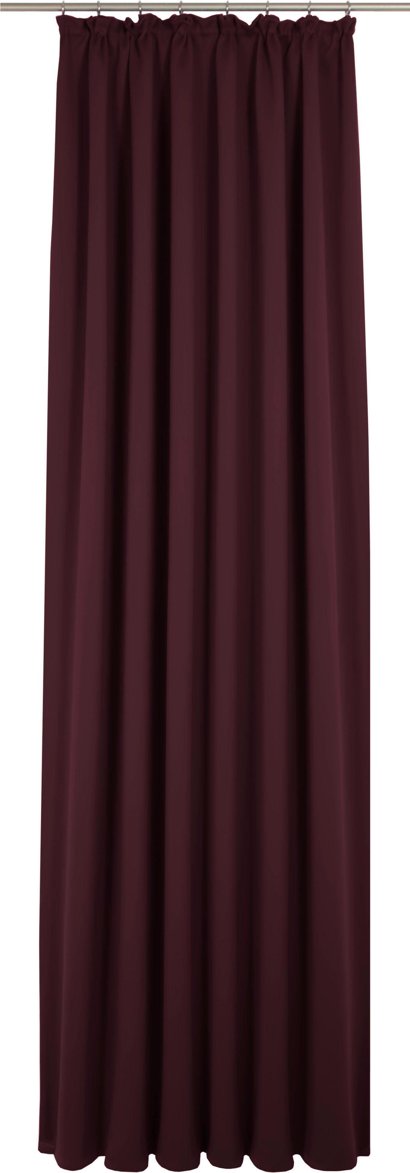 Vorhang blickdicht, Wirth, (1 Newbury, aubergine Jacquard Kräuselband St),