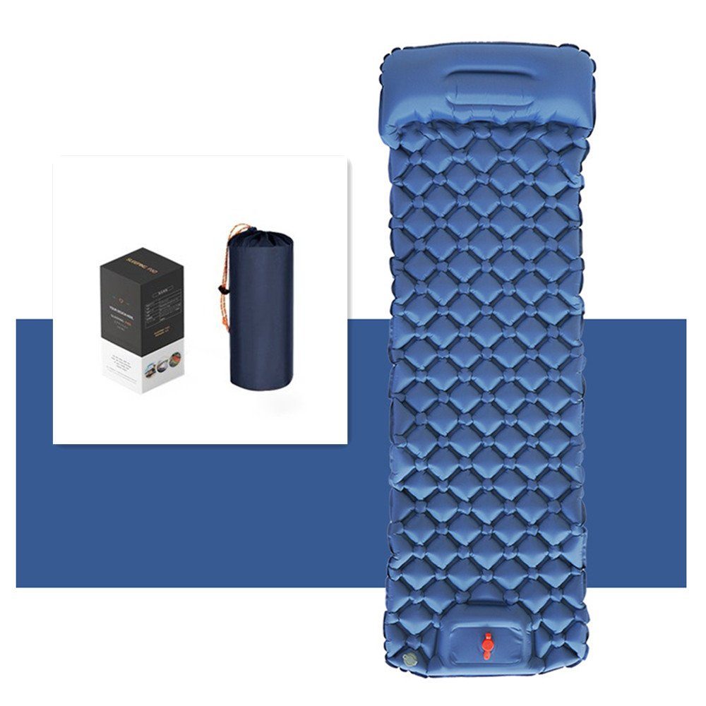 XDeer (700g) Isomatte mit Aufblasbare Ultraleicht Aufblasen,Kopfkissen blue & Luftmatratze Automatisches, Camping,Outdoor,Camping Packmaß - - Isomatte
