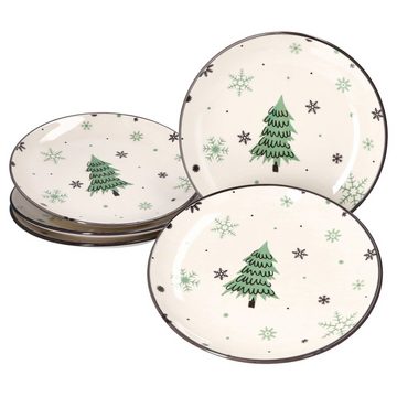 MamboCat Frühstücksteller 6er Set Kuchenteller Weihnachtsbaum 19cm - 23105706