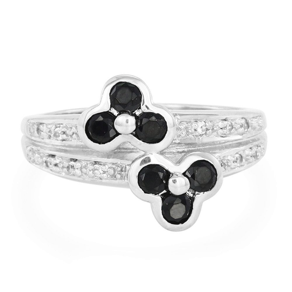 Cavill Silberring Cavill Ring aus 925 Sterling Silber mit 0,68 ct schwarzem Spinell (1-tlg)
