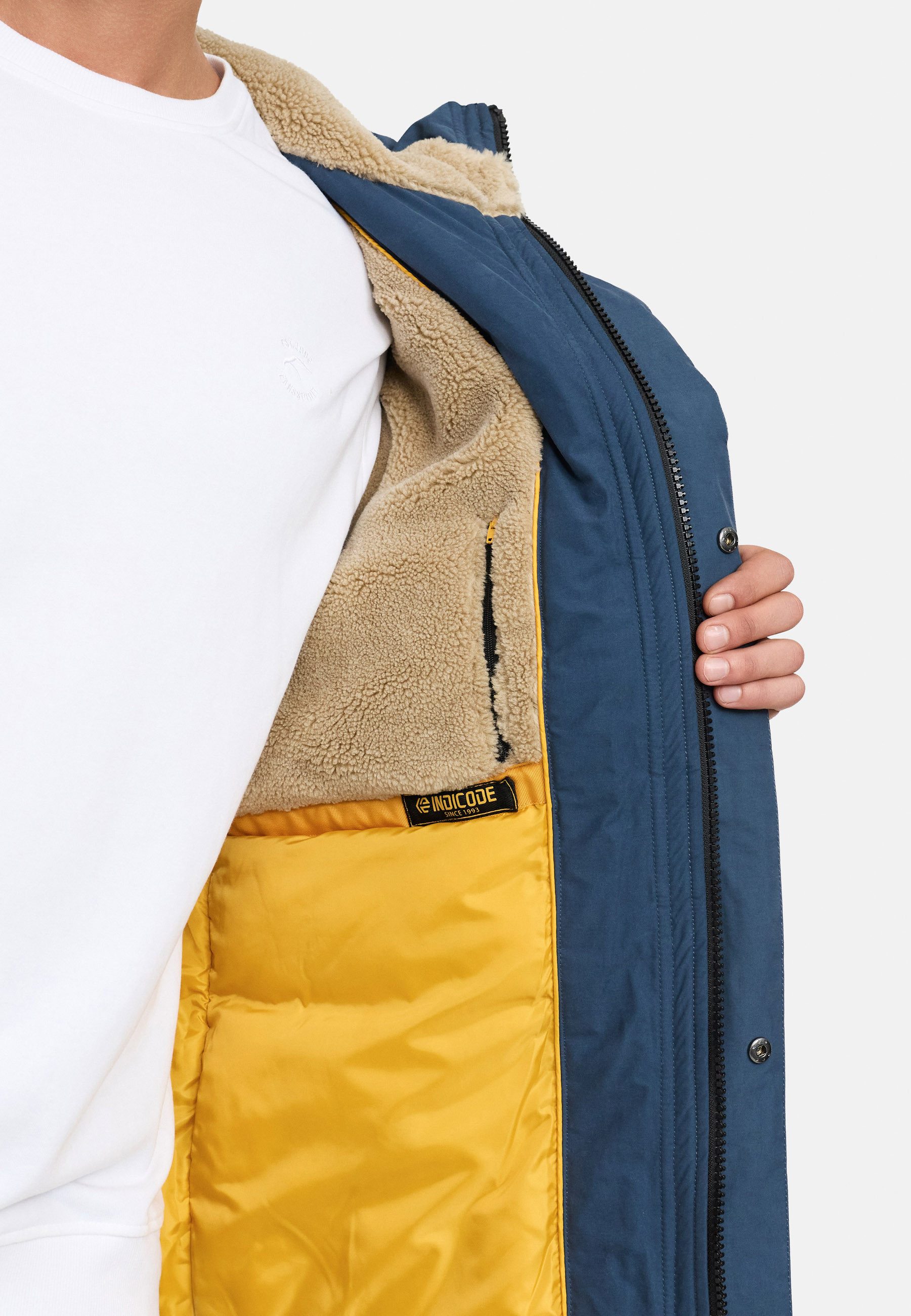 INDICODE Winterjacke Herren INKristof Herrenparka Herrenjacke Langer Parka mit wärmender Wattierung – Bild 5 von 5