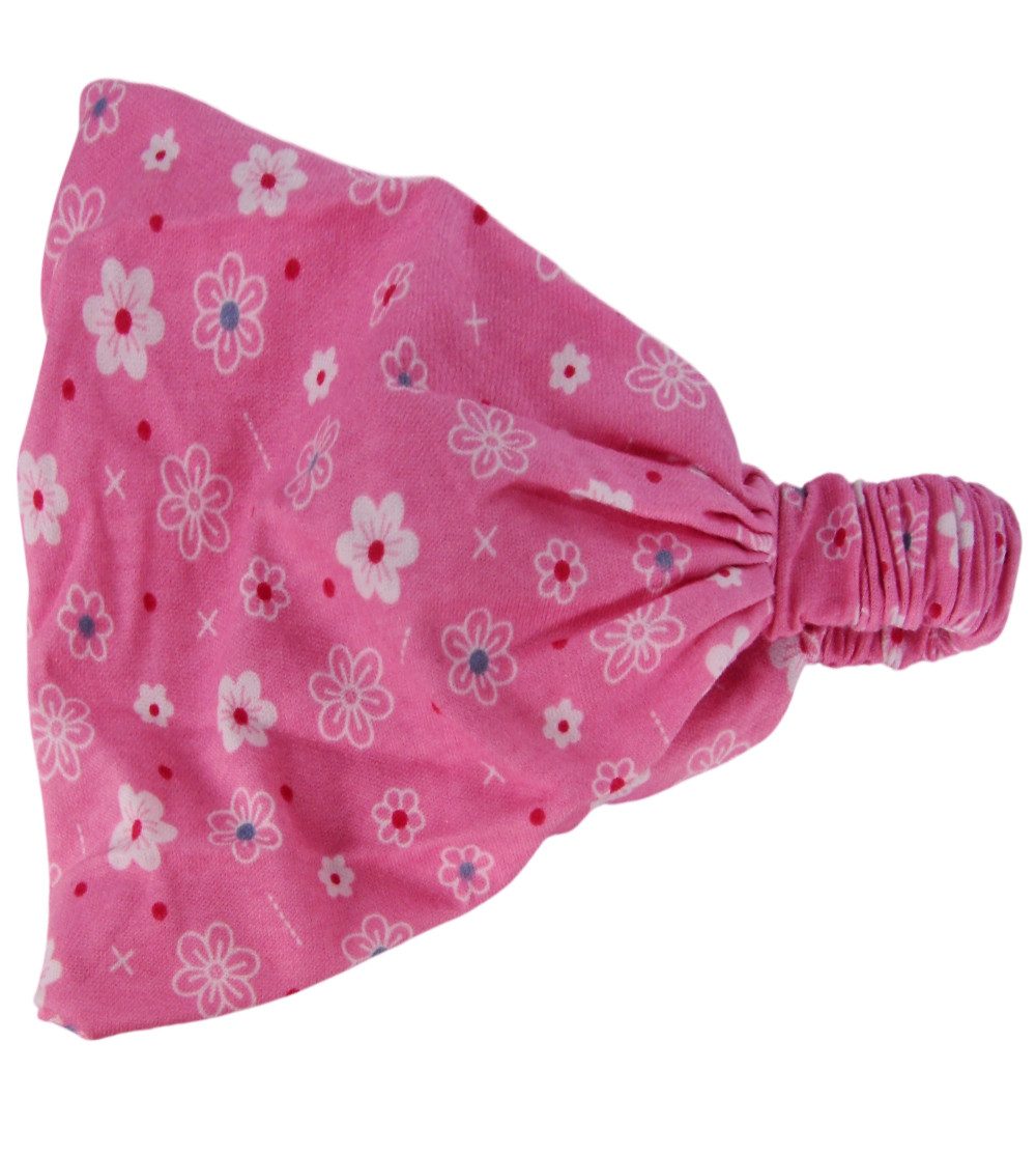 La Bortini Bandana Baby Kopftuch Sommer Mütze mit Gummizug mit Blumen, aus reiner Baumwolle, 40 41 42 43 44 45 gemustert, sommerlich