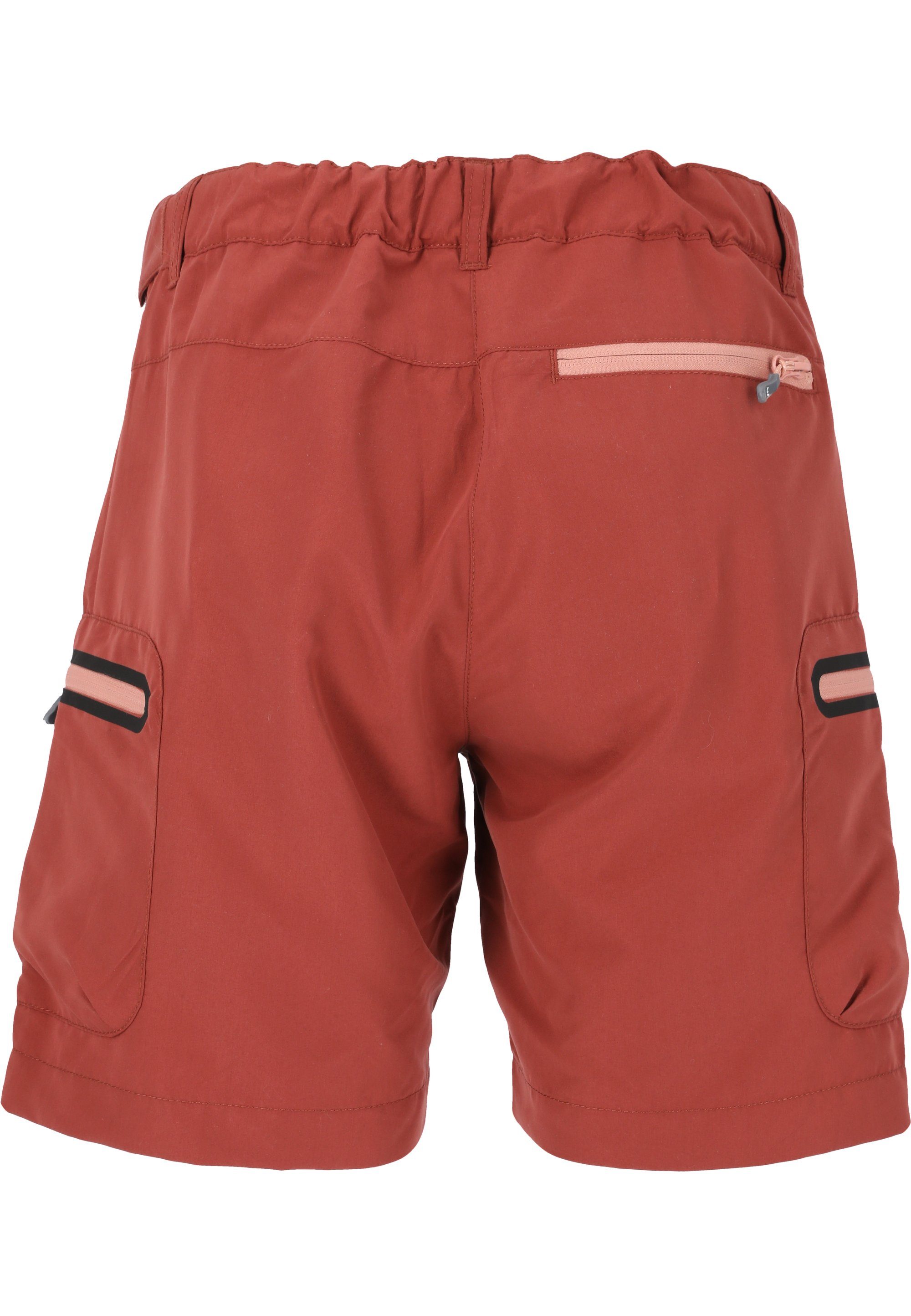 Shorts praktischen Reißverschlusstaschen maroon WHISTLER Stian mit