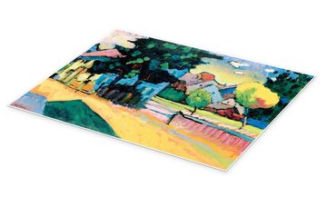Posterlounge Poster Wassily Kandinsky, Murnau - Landschaft mit grünem Haus, Malerei