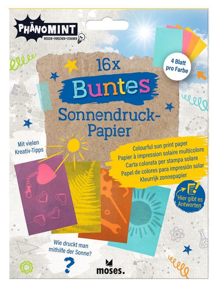 Moses. Verlag Papierdekoration PhänoMINT Buntes Sonnendruckpapier – Für Kinder ab 6 Jahren