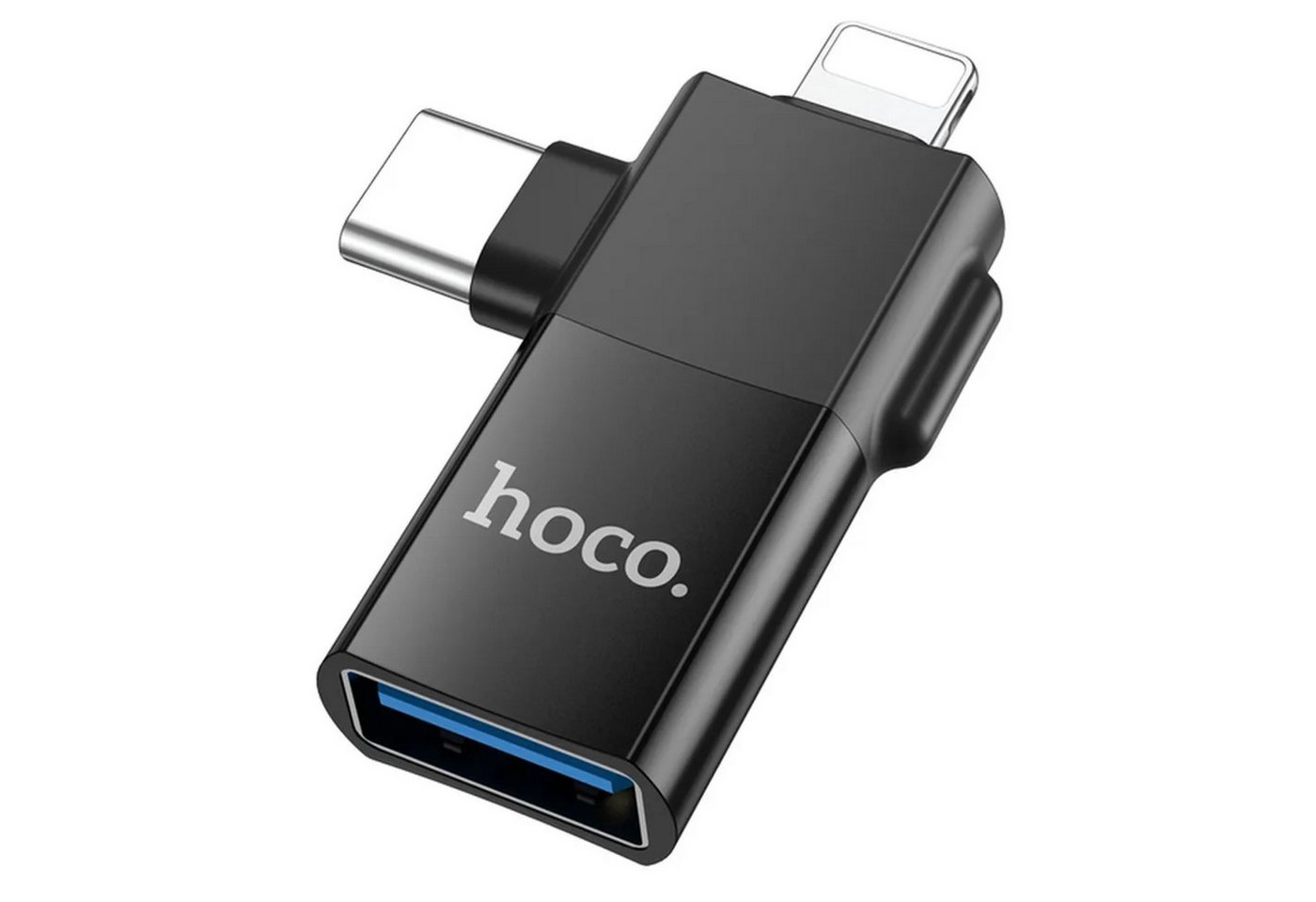 hoco. 2in1 Adapter komaptibel mit iPhone und USB-C-Stecker mit USB-A Buchse Adapter