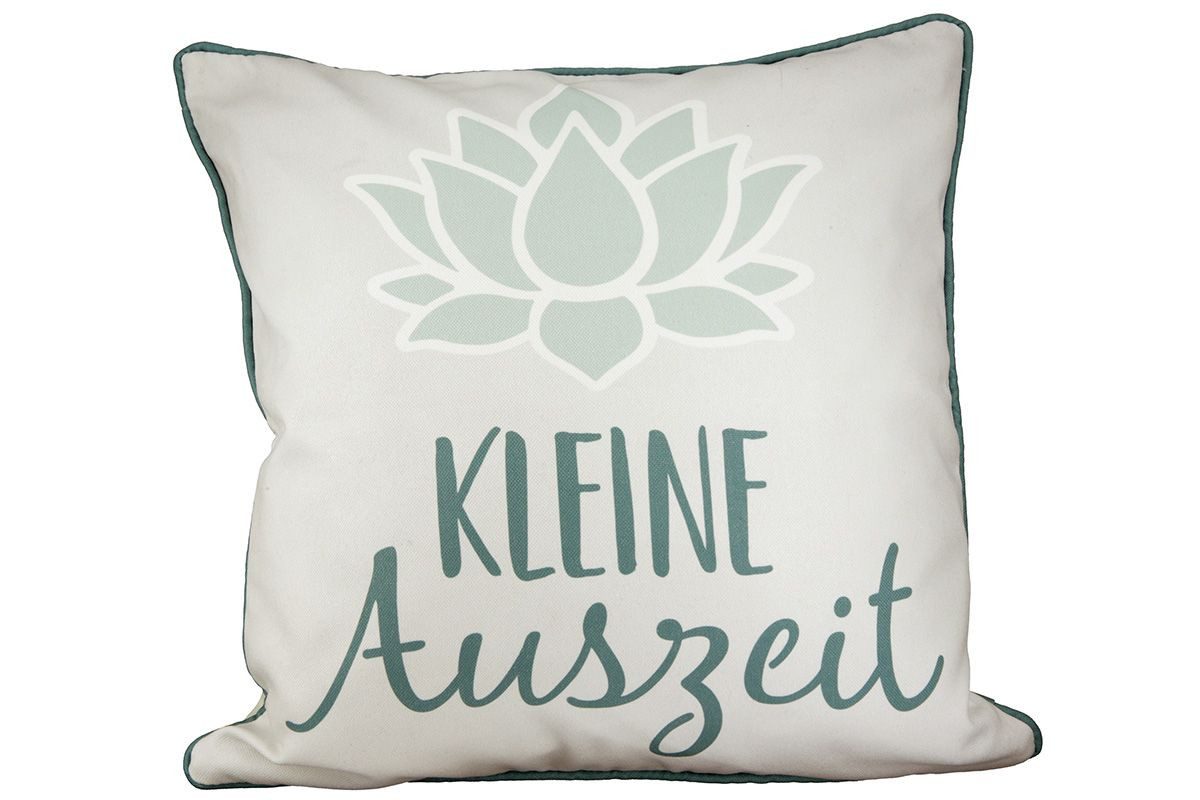 GILDE Декоративные подушки Подушки "Lotus" creme/ Rückseite hellgrün