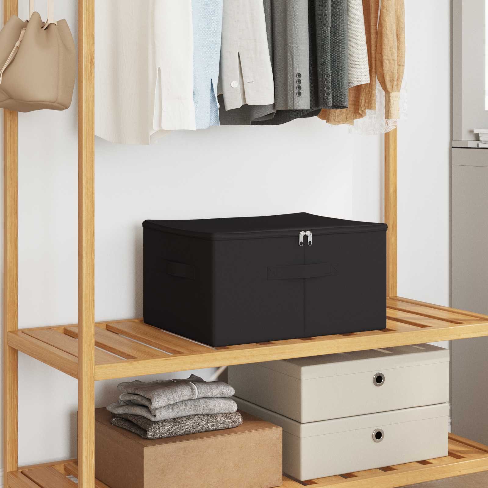 vidaXL Aufbewahrungsbox Aufbewahrungsbox Vliesstoff 43 x 34 x 23 cm 33,6 L Anthrazit (1 St)