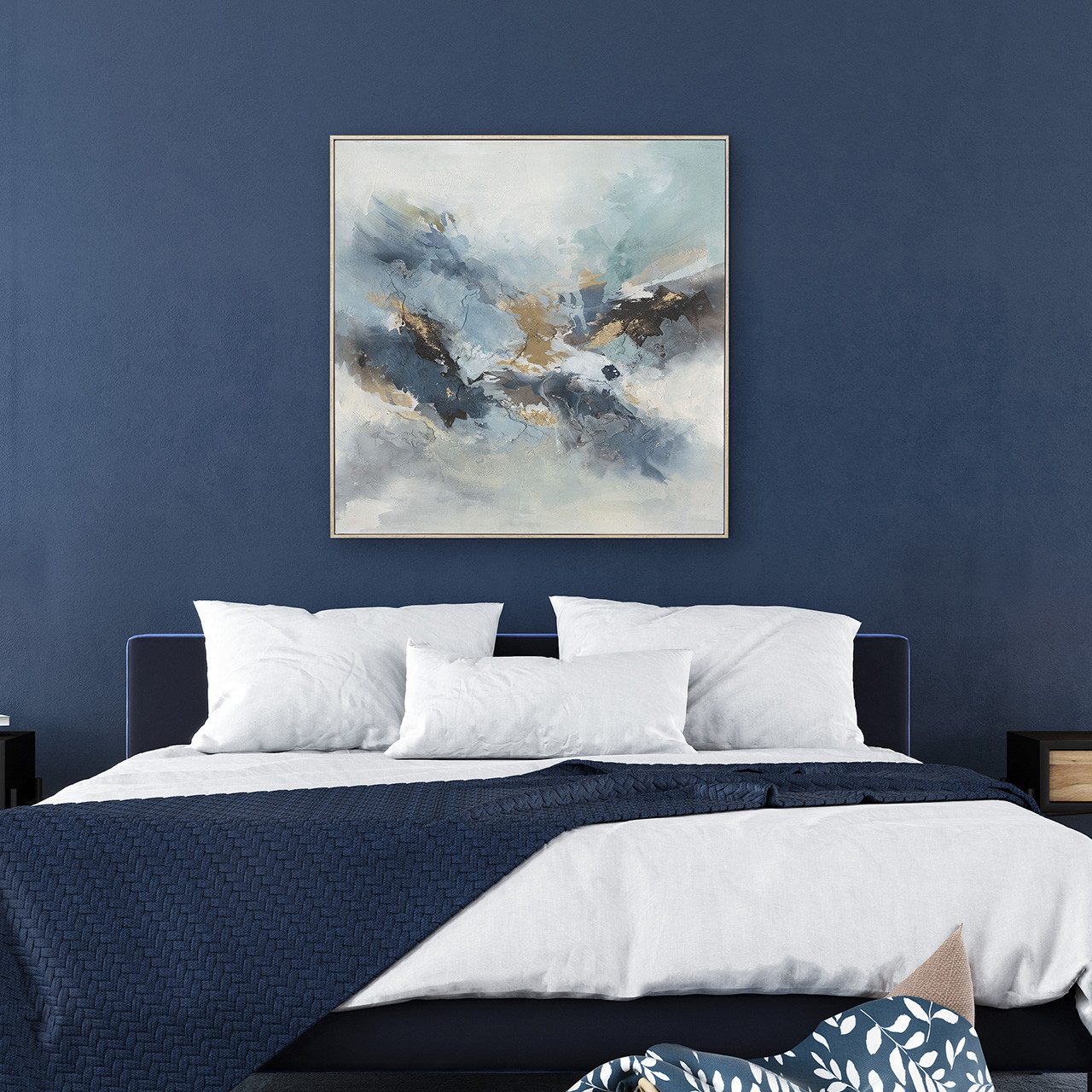 ArtUniverse Gemälde Light Blue Impression 80 x 80 cm, Abstrakt