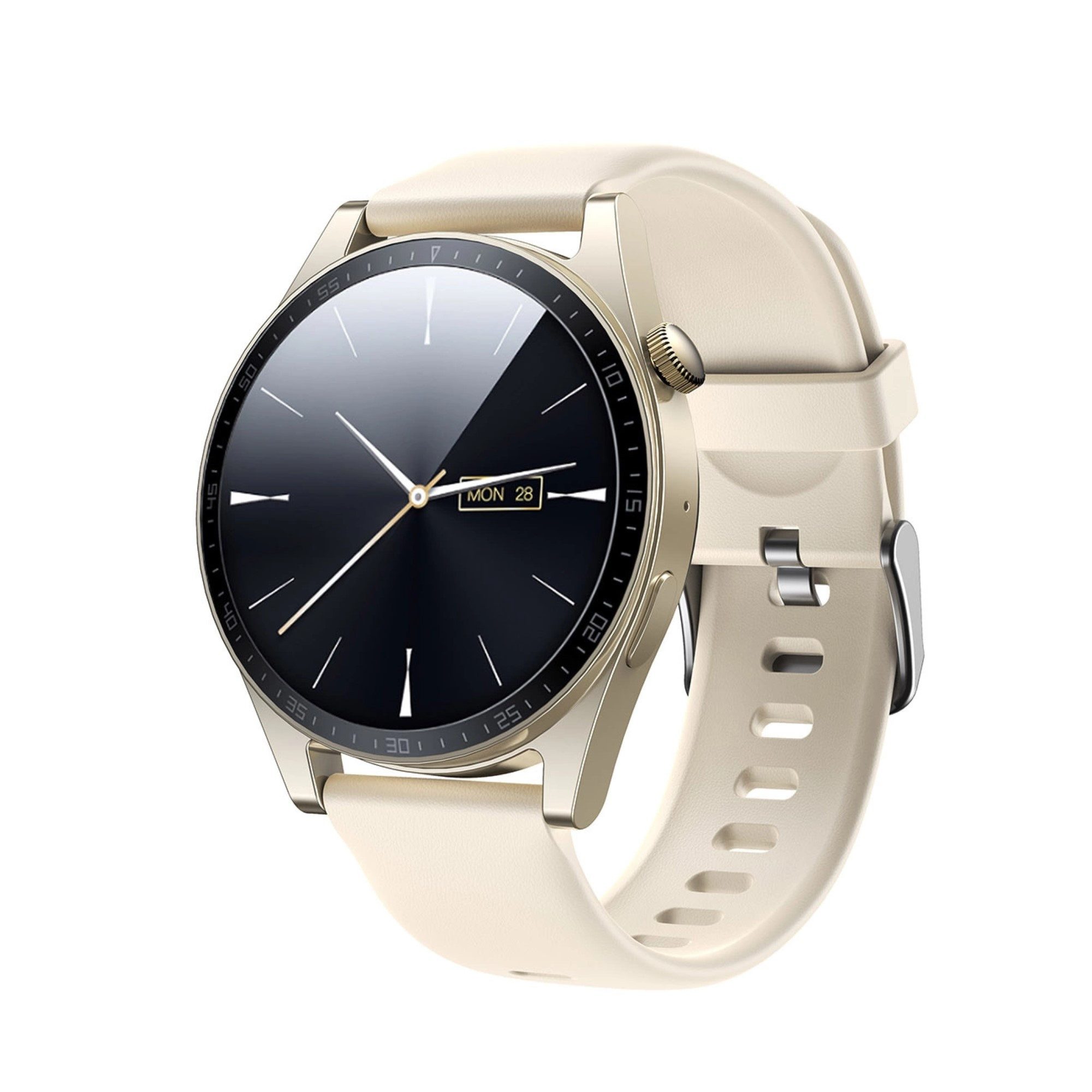 Smartwatch 1,32 Zoll mit Anrufannahmefunktion / IP68-Schutz – Gold Smartwatch