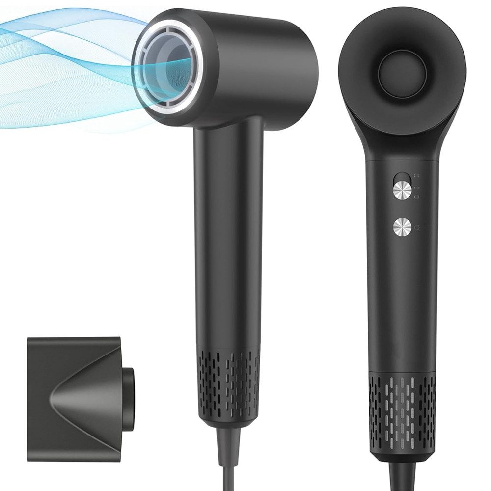 TUWENA Ionic-Haartrockner Haartrockner,400 Million Lonen Föhn,110.000 U/min Schnelltrocknen Föhn, 1500W, 1 Stylingdüse 3 Temperaturstufen,Intelligente Konstanttemeratur