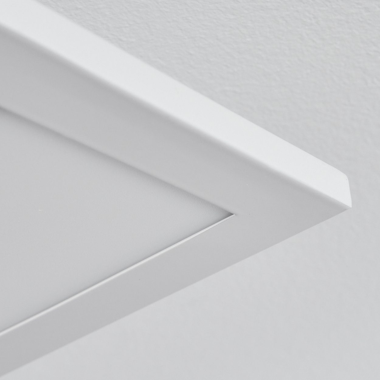hofstein Panel Deckenlampe, Kelvin, dimmbare Watt, 2500 in Lumen LED 4000 »Lonigo« Deckenpanel Metall Weiß, 1x31 aus