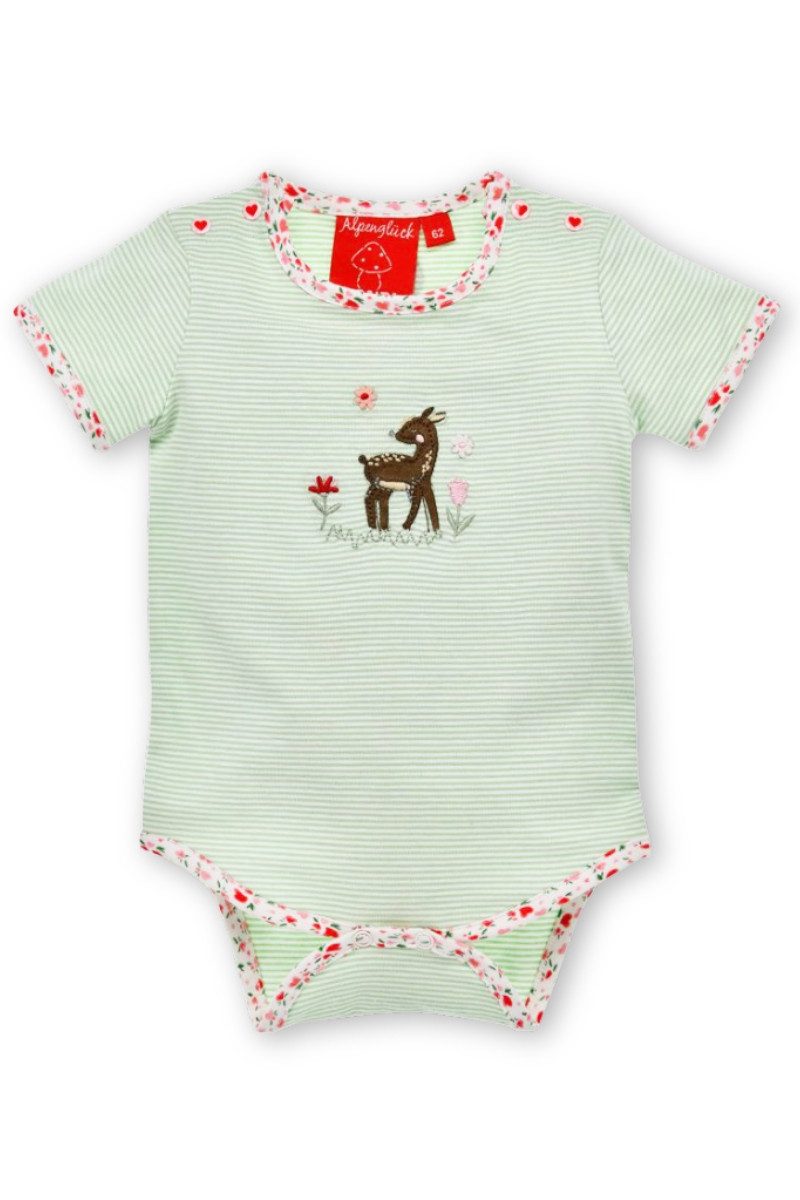Trachtenkleid Baby Body - BAMBI - grün/weiß