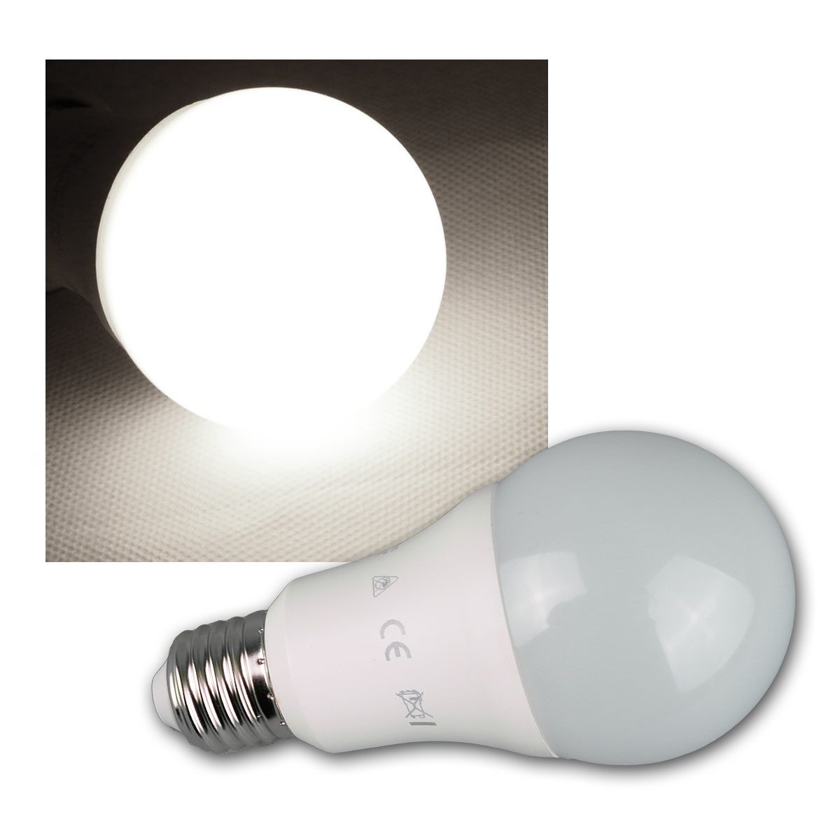 ChiliTec LED-Leuchtmittel LED Glühlampe E27 G90 AGL daylight 1350lm 230V 15W, daylight/tageslichtweiß